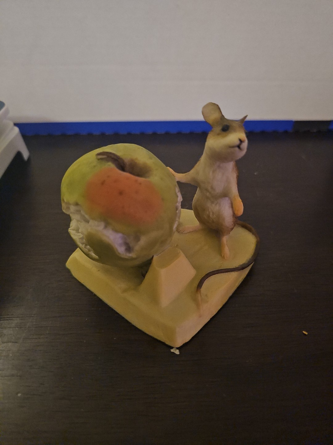 Coalport Mouse with apple on cheese figurine- RARE Handpainted England Coalport Mouse with apple on cheese figurine- RARE Handpainted England