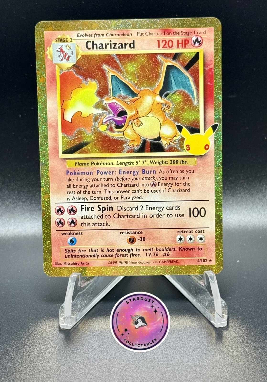 Pokémon 30th Anniversary Celebration Charizard Classic Collection 4/102 Pokémon 30th Anniversary Celebration Charizard Classic Collection 4/102