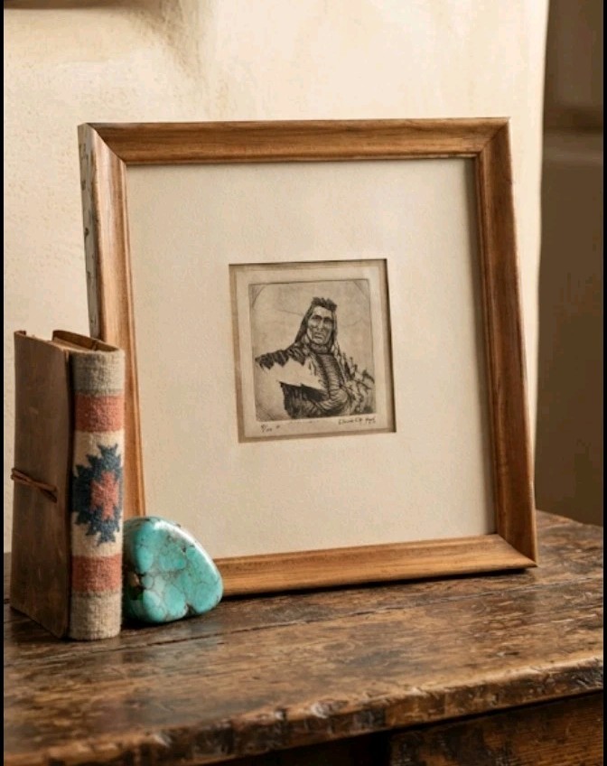 Native American Western Chief Joseph Nez Perce Etching Signed 9/20 Limited '76 Native American Western Chief Joseph Nez Perce Etching Signed 9/20 Limited '76