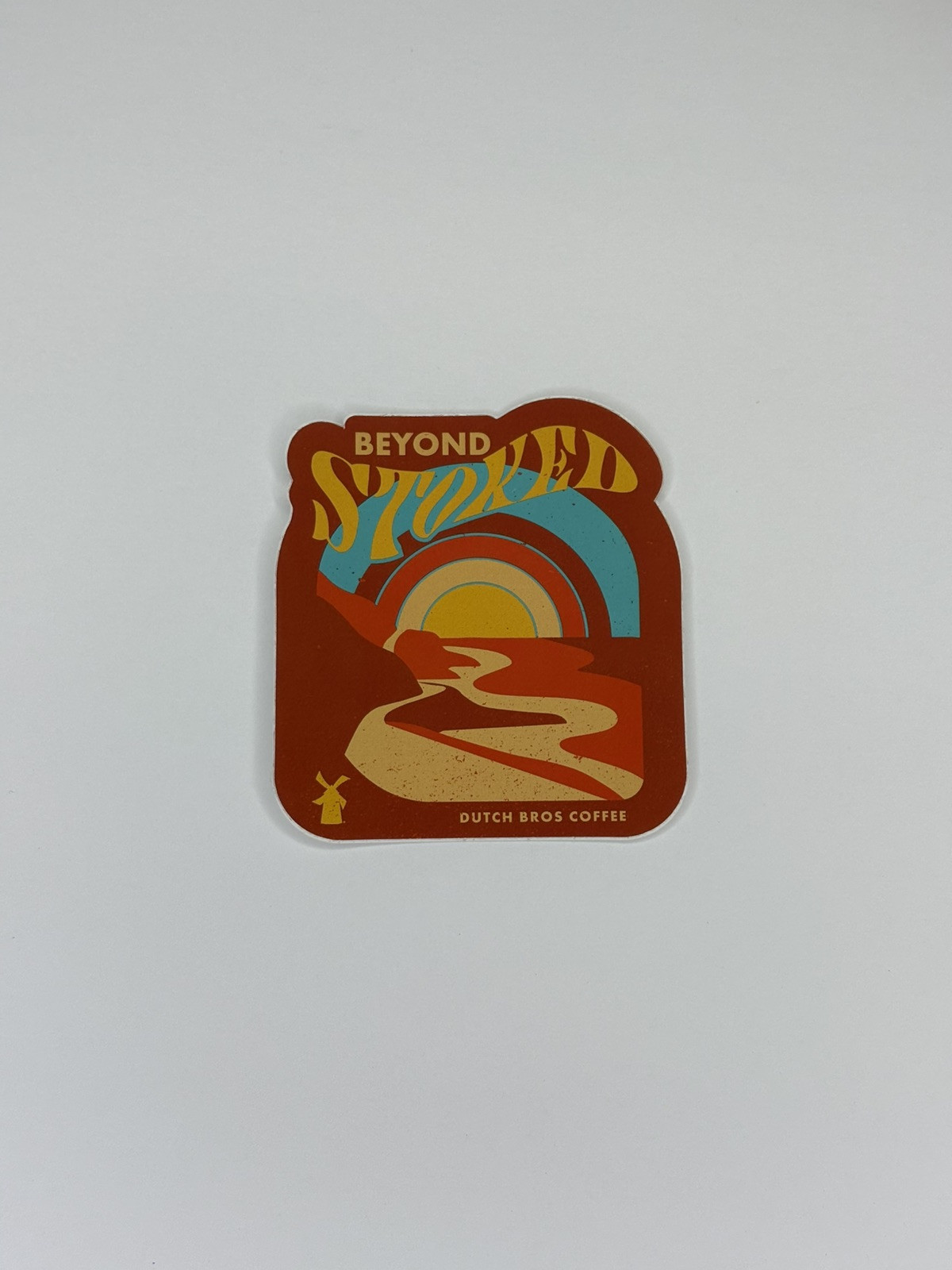 Dutch Bros July 2021 Sticker Beyond Stoked River & Sunset Dutch Bros July 2021 Sticker Beyond Stoked River & Sunset