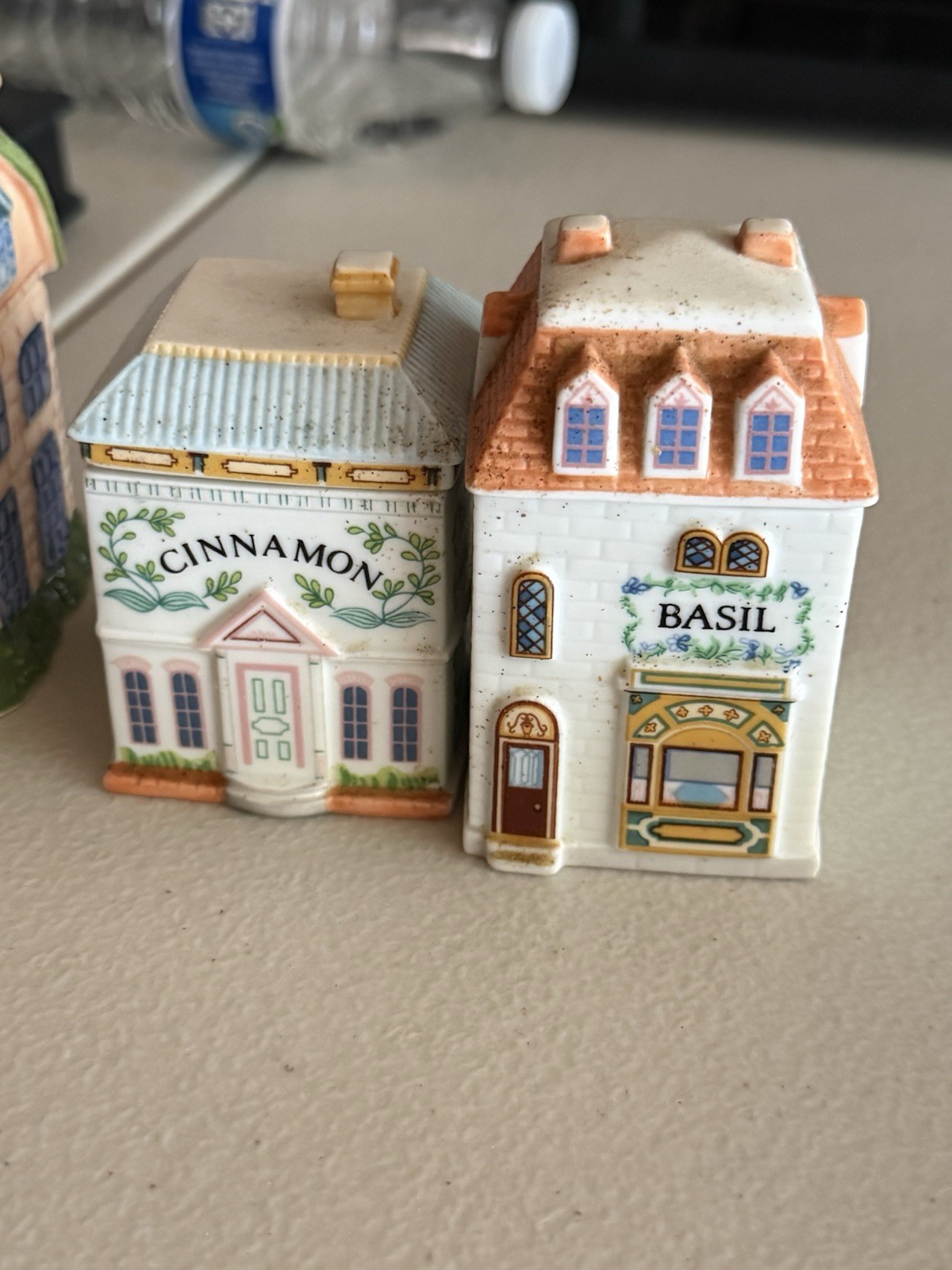 2 Lenox and 5 Avon Vintage Cottage Figurines
