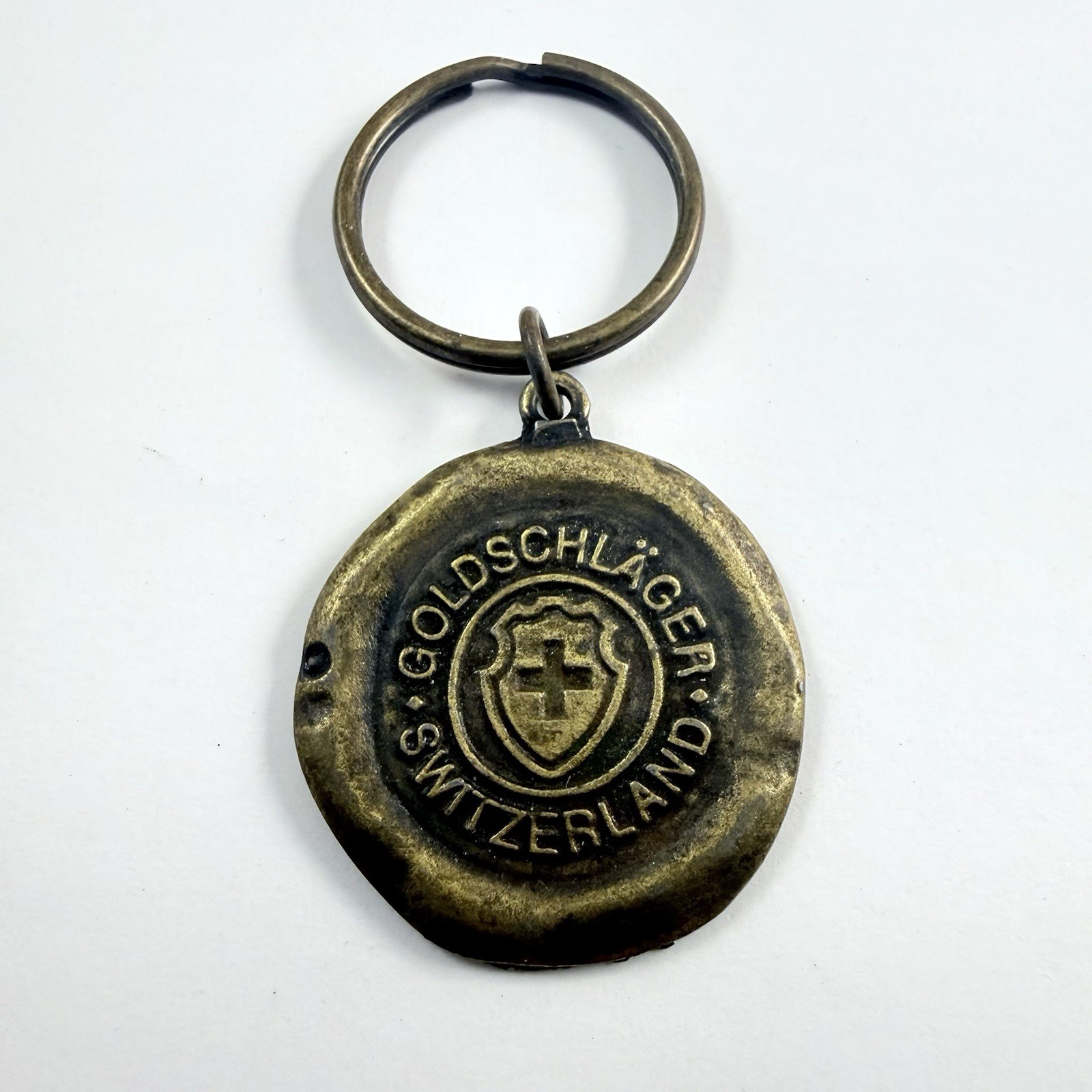 Vintage Brass Goldschlager Switzerland Liquor Coin Key Chain Promo Advertising Vintage Brass Goldschlager Switzerland Liquor Coin Key Chain Promo Advertising