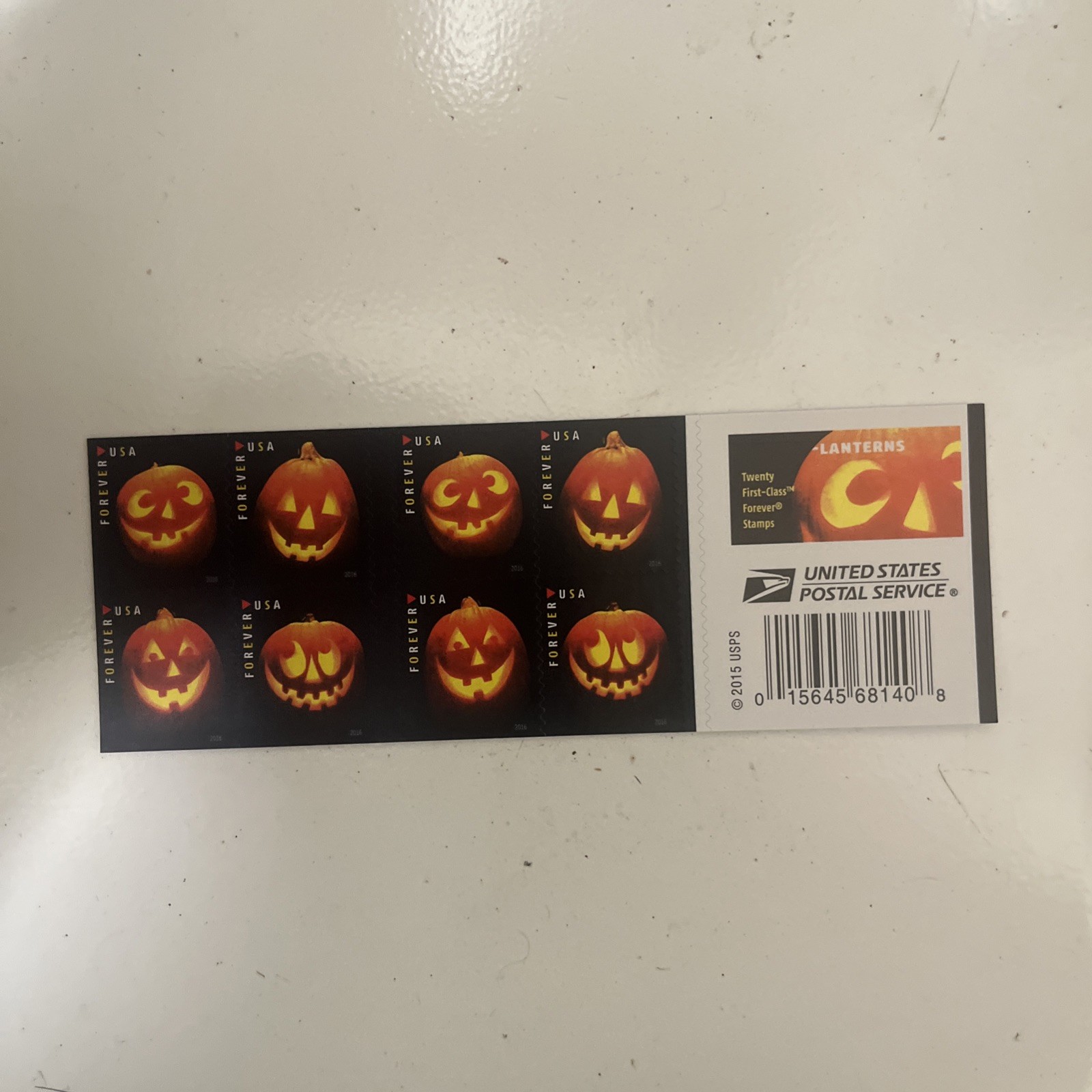 Halloween Jack O Lanterns Spooky Usps Total 20 Us Scott# 5137-5140