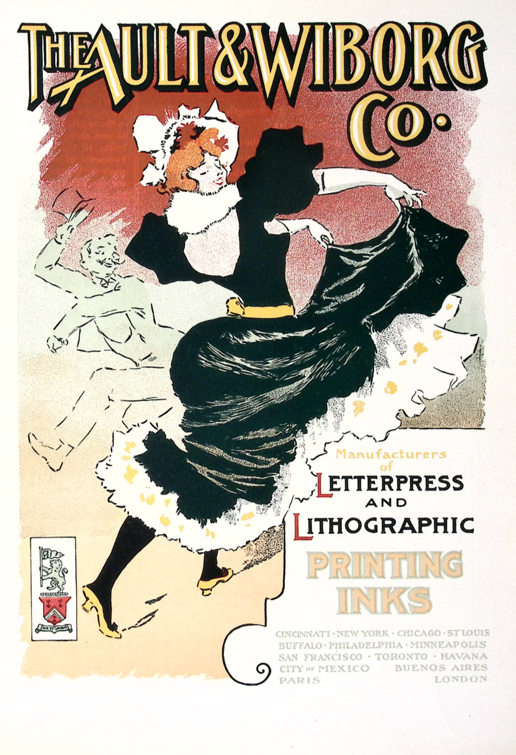 The Ault & Wiborg Co Letterpress & Lithographic Printing Inks CHICAGO Print Ad