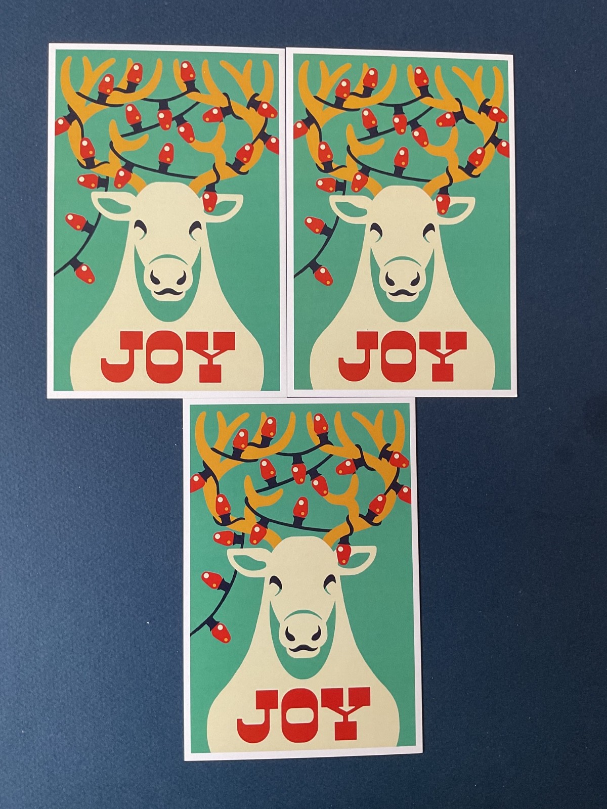 Lantern Press Postcard Christmas Joy, Reindeer, Retro Christmas Lantern Press Postcard Christmas Joy, Reindeer, Retro Christmas