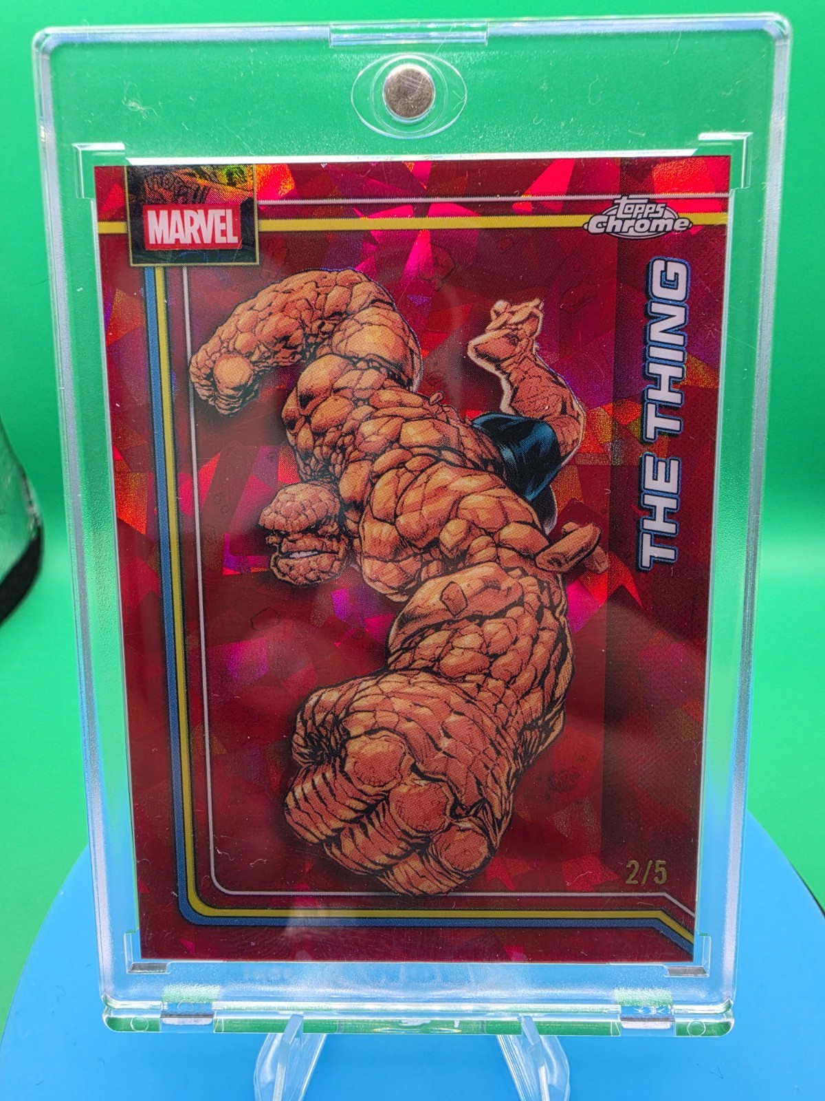 2026 Topps Chrome Marvel Sapphire "The Thing" Red /5 2026 Topps Chrome Marvel Sapphire "The Thing" Red /5