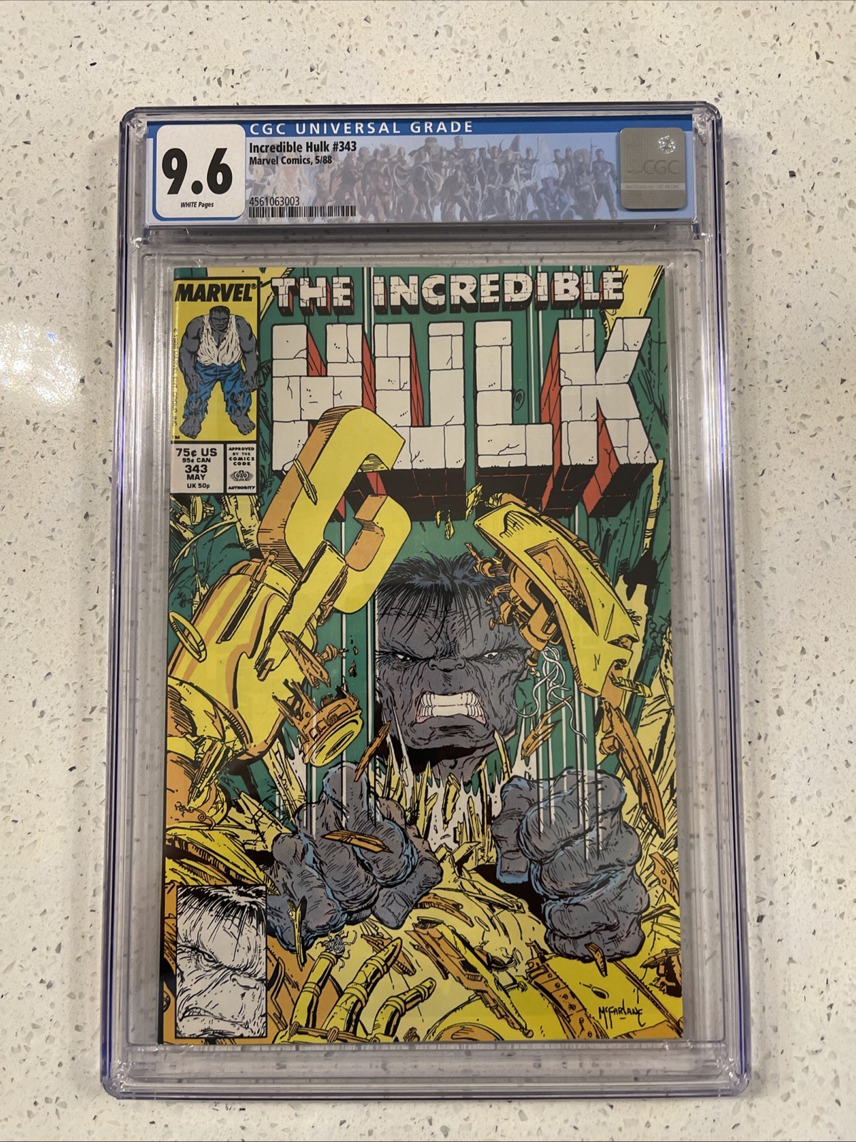 Incredible Hulk #343 1988 CGC 9.6, Todd McFarlane 