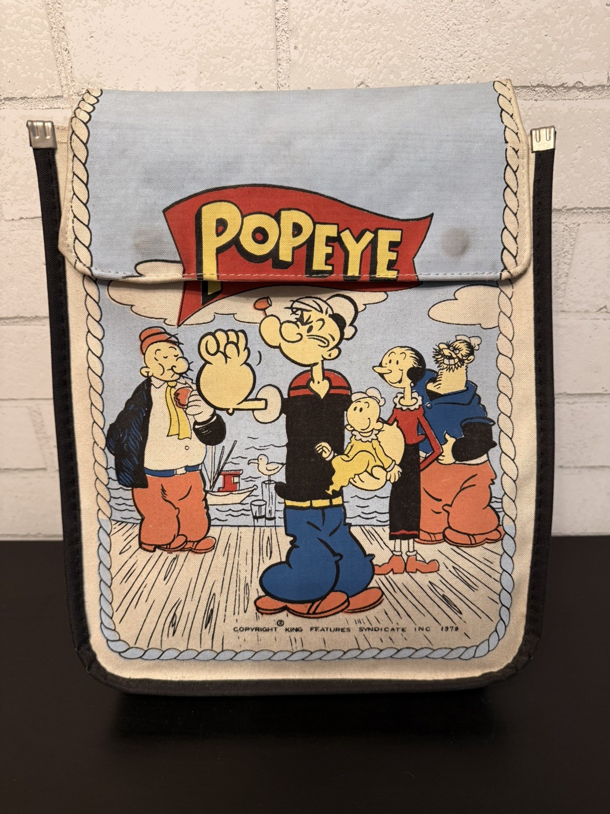 VTG 1979~King Features Syndicate~Popeye Backpack~comic~animation memorabilia VTG 1979~King Features Syndicate~Popeye Backpack~comic~animation memorabilia