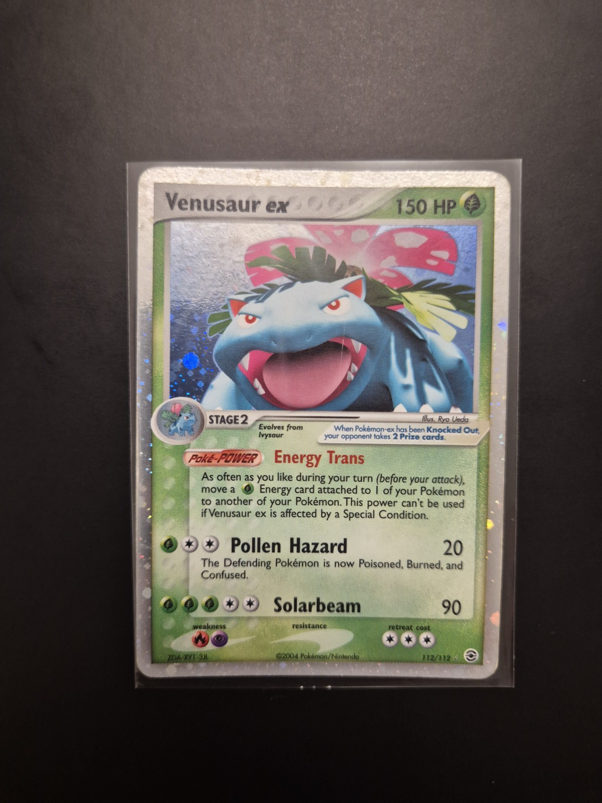Venusaur ex 112/112 EX FireRed & LeafGreen Holo 2004 Vintage Holo Pokemom Card Venusaur ex 112/112 EX FireRed & LeafGreen Holo 2004 Vintage Holo Pokemom Card