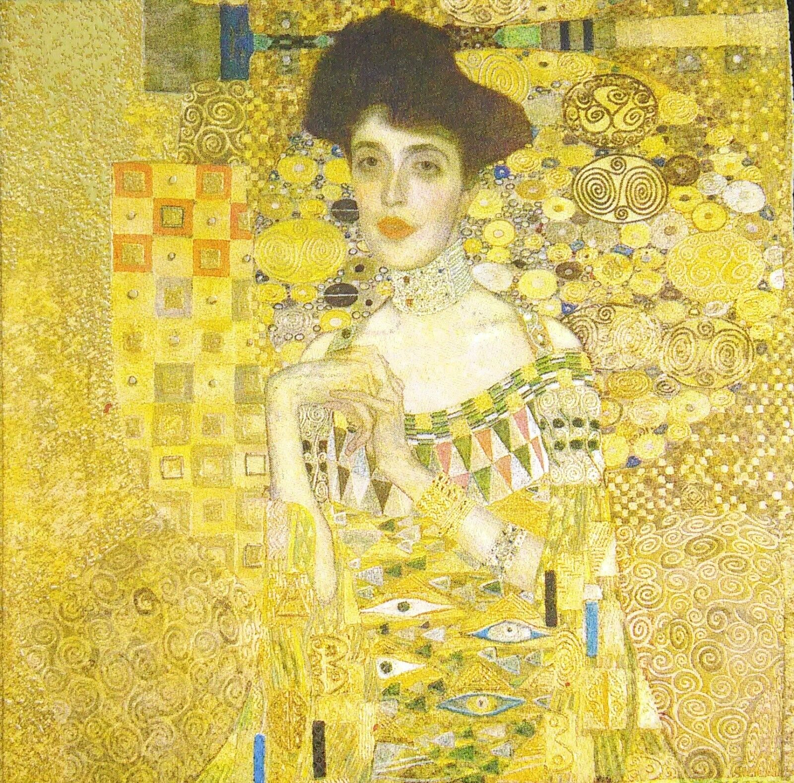 3 x Single Paper Napkins Decoupage Painting Lady Adele Bloch Bouer Klimt M580