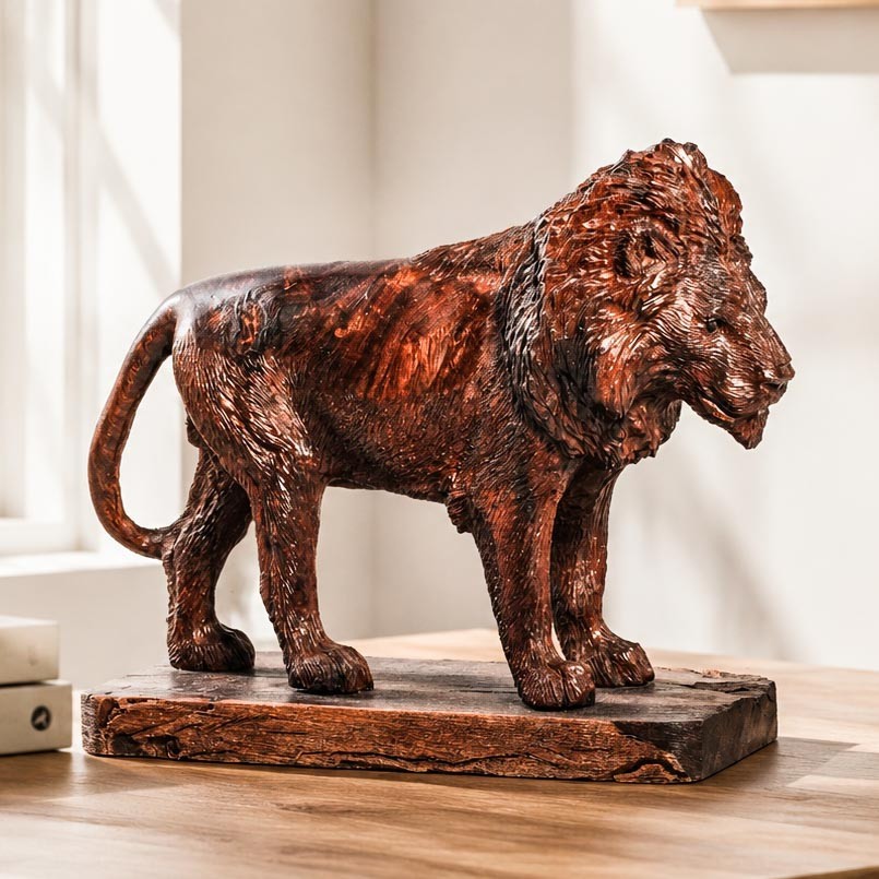 Wonderful Hand Carved Wood Antique Victorian Male Lion Statue Sculpture Wonderful Hand Carved Wood Antique Victorian Male Lion Statue Sculpture