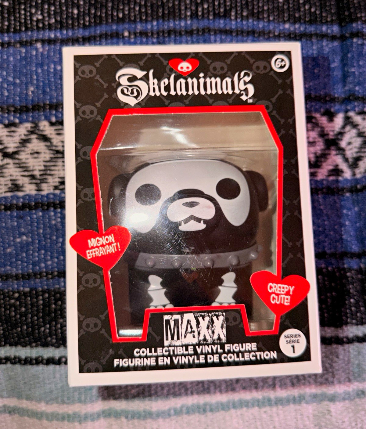 Skelanimals Maxx Vinyl Figure Series 1 Black/White [SEALED] [RIPPED BACK]☠️