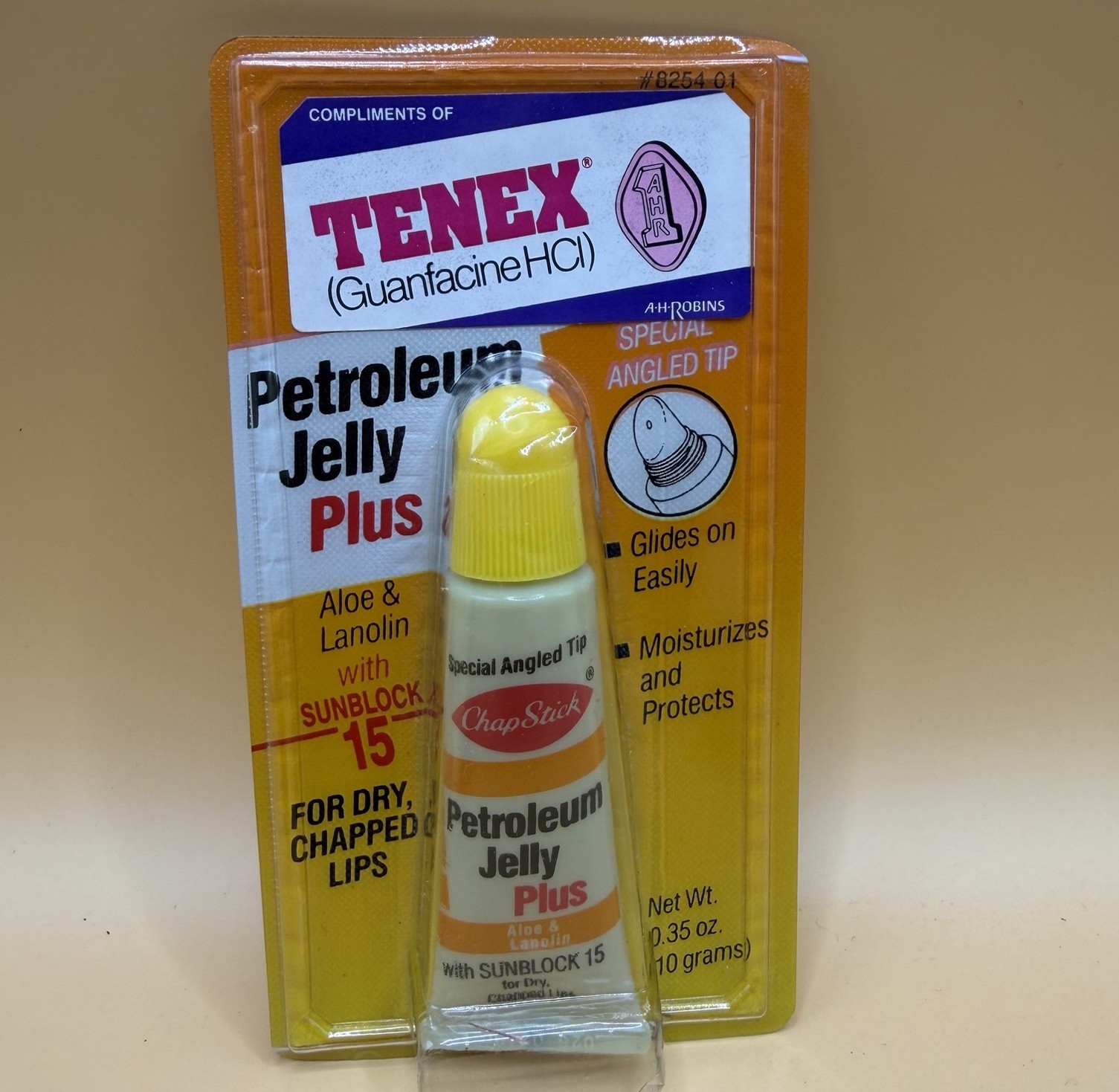 Vtg ChapStick Petroleum Jelly Plus Aloe Lanolin SPF 15 New Old Stock Tenex Promo Vtg ChapStick Petroleum Jelly Plus Aloe Lanolin SPF 15 New Old Stock Tenex Promo