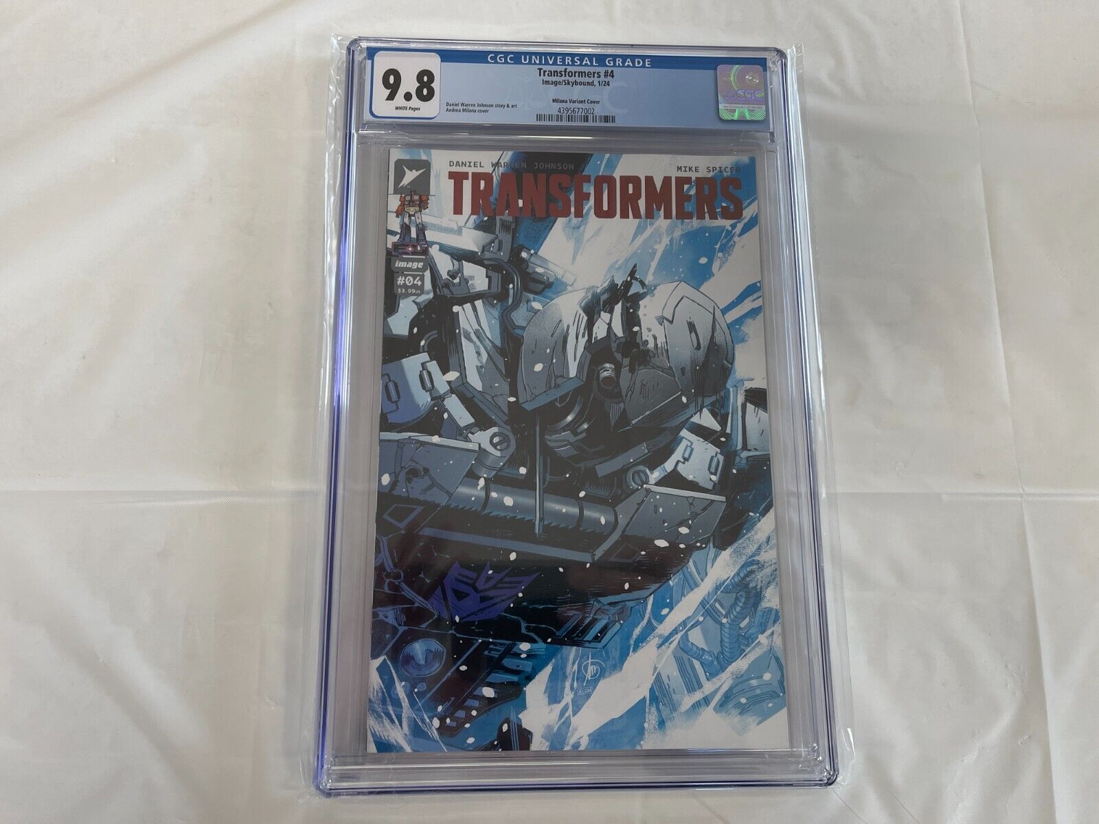 Transformers #4 CGC 9.8 Milana 1:50 Variant Cover Megatron Image/Skybound 2024