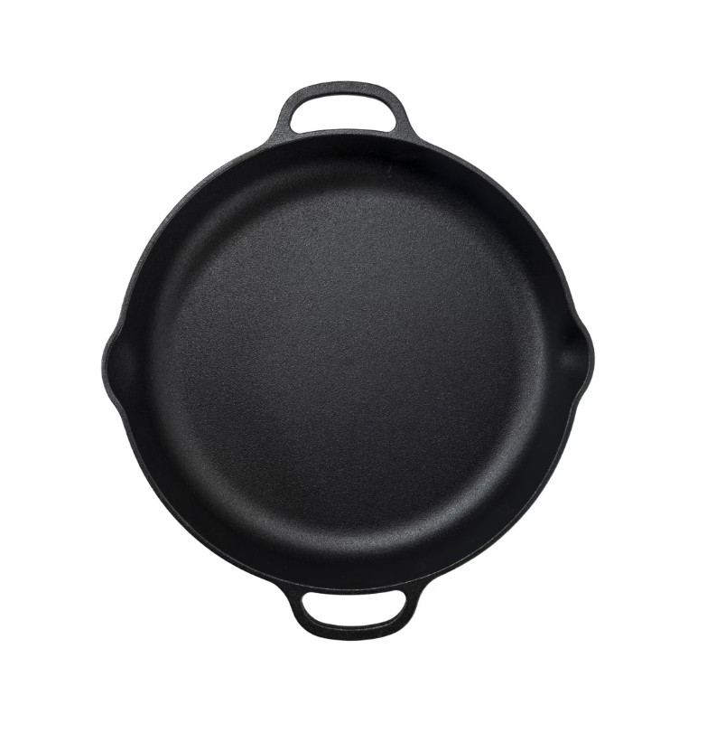 Pre-Seasoned 14 in. Cast Iron Skillet, Black