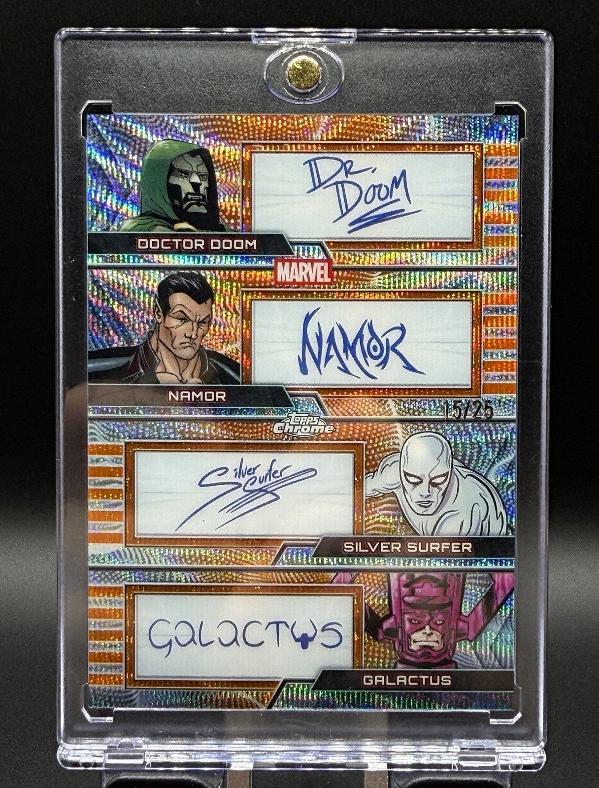 Topps 2026 Topps Chrome Marvel Comics Quadruple Autograph 15/25 Topps 2026 Topps Chrome Marvel Comics Quadruple Autograph 15/25
