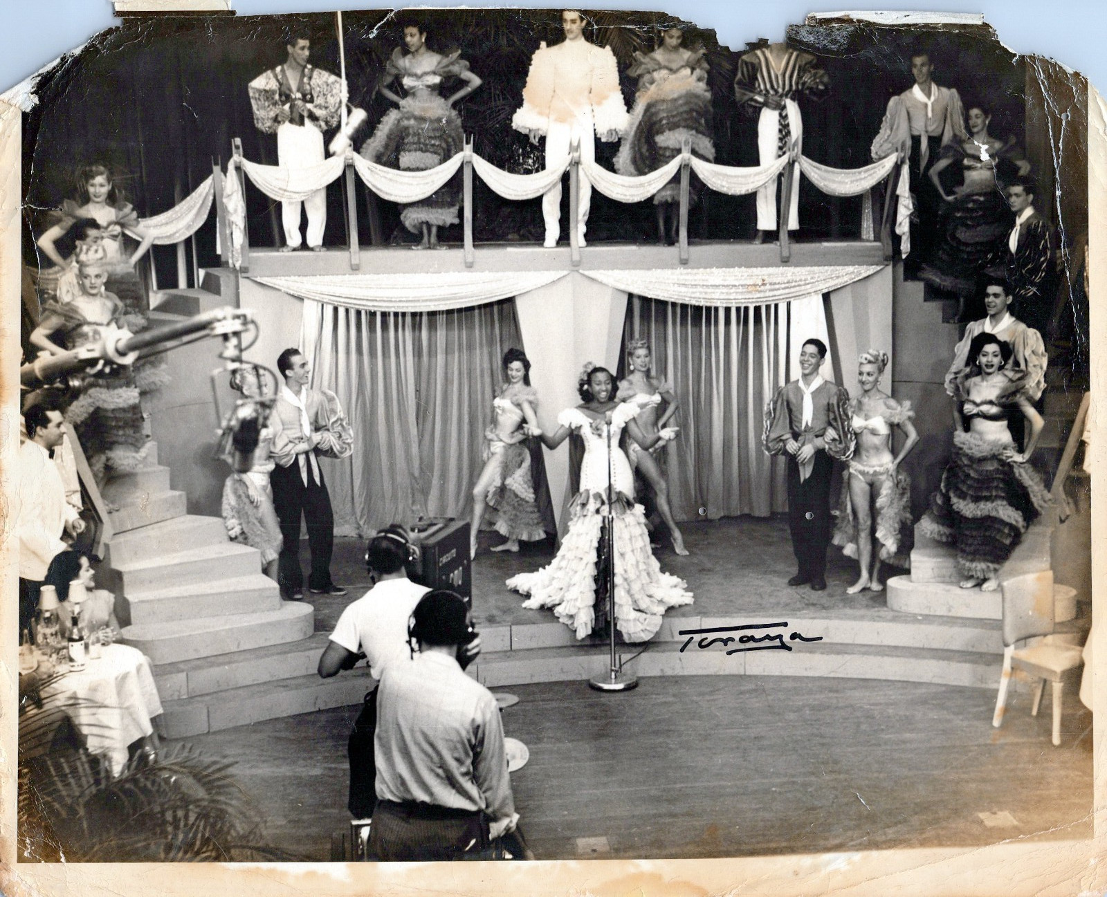 RARE CUBA VEDETTE Jazz Harlem CELIA CRUZ RHUMBA 1950s PORTRAIT ORIG PHOTO MA48