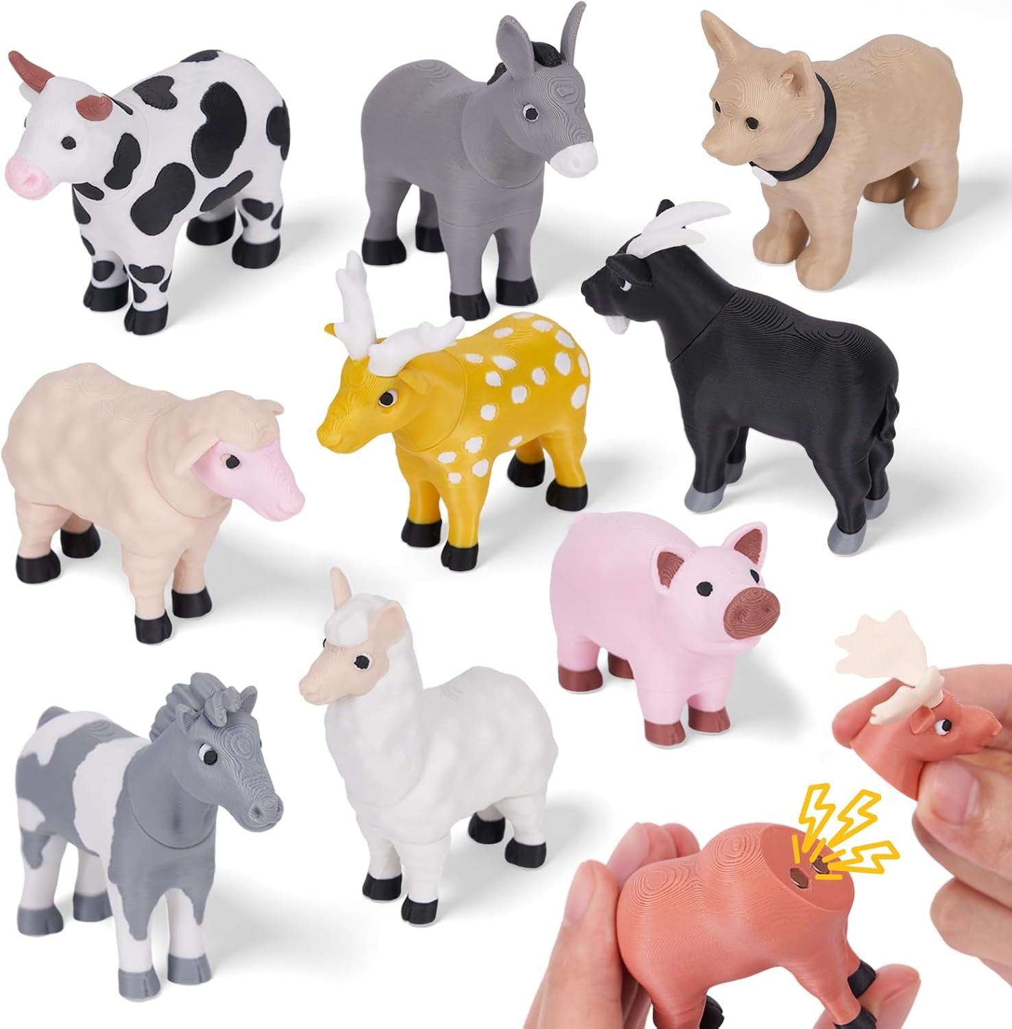 Cessfle 40 Pieces Magnetic Farm Animals Toys Play Set, Fun and Educational Mi... Cessfle 40 Pieces Magnetic Farm Animals Toys Play Set, Fun and Educational Mi...