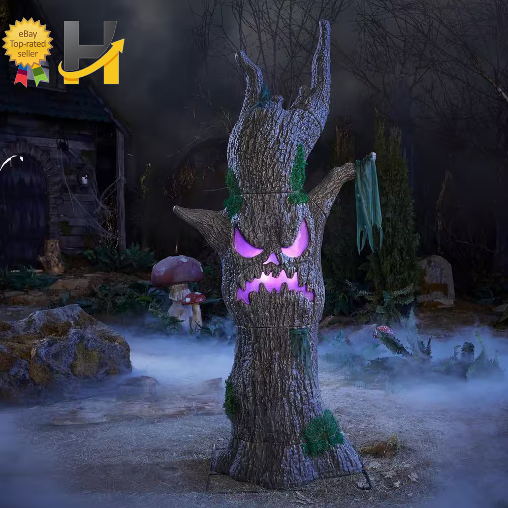 Scowling Sapling 6 FT Wicked Woods Color Changing LED Halloween Decoration Scowling Sapling 6 FT Wicked Woods Color Changing LED Halloween Decoration