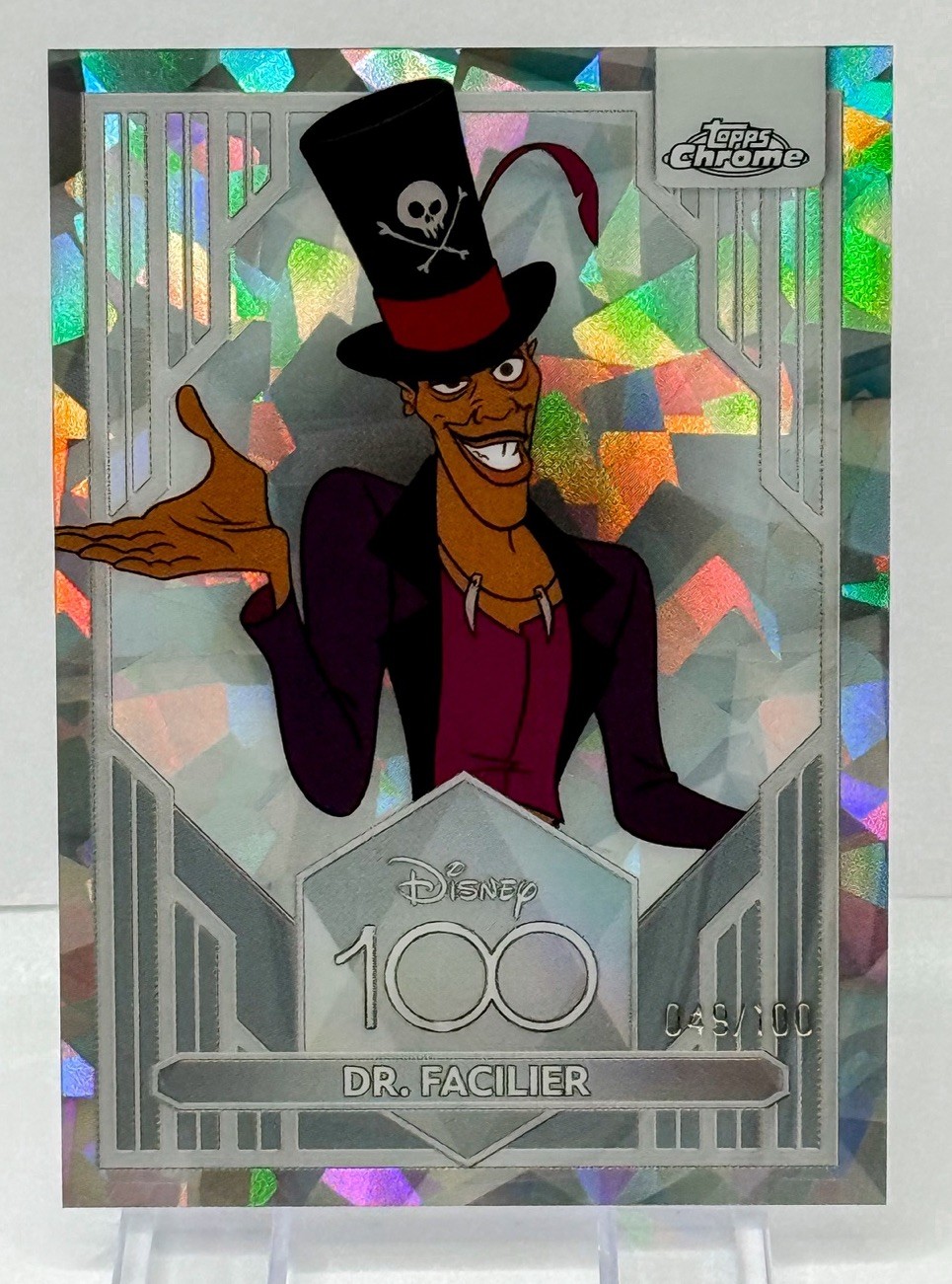 2023 Topps Chrome Disney 100 Dr. Facilier #70 100-Year Diamond Refractor 049/100 2023 Topps Chrome Disney 100 Dr. Facilier #70 100-Year Diamond Refractor 049/100