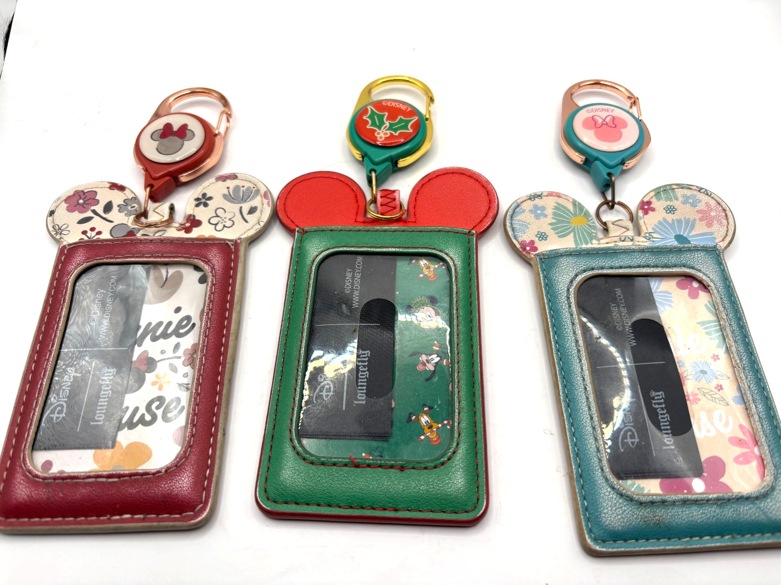3 Different Designs Loungefly Disney Retractable ID Lanyards Collectibles 3 Different Designs Loungefly Disney Retractable ID Lanyards Collectibles