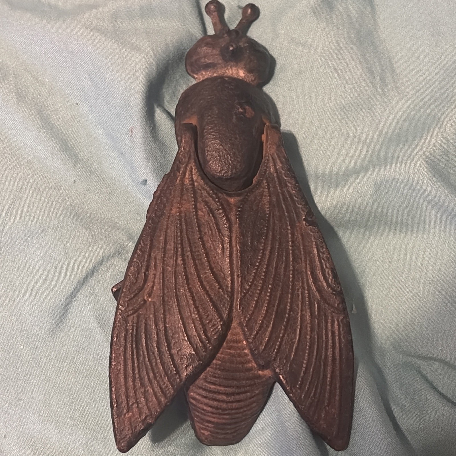 Antique 1920's Italian Brass Fly Ashtray/Match Safe Approximately 8 Inches Long Antique 1920's Italian Brass Fly Ashtray/Match Safe Approximately 8 Inches Long