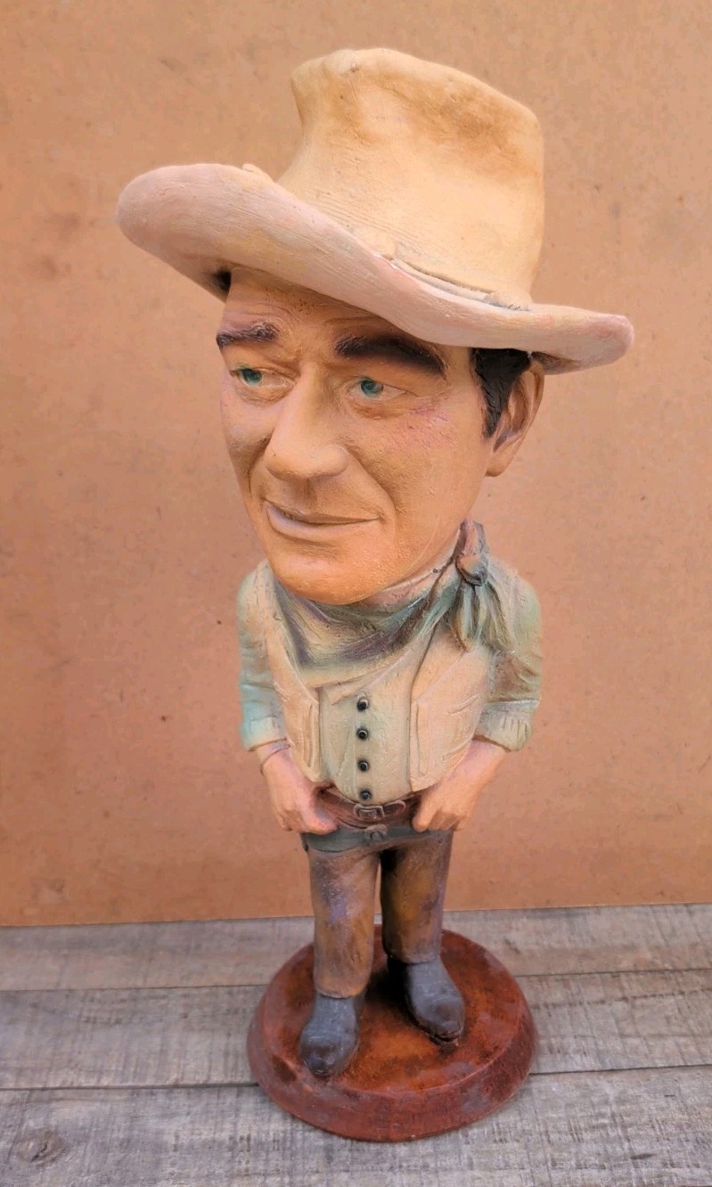 Vintage  John Wayne 19" Chalkware Statue