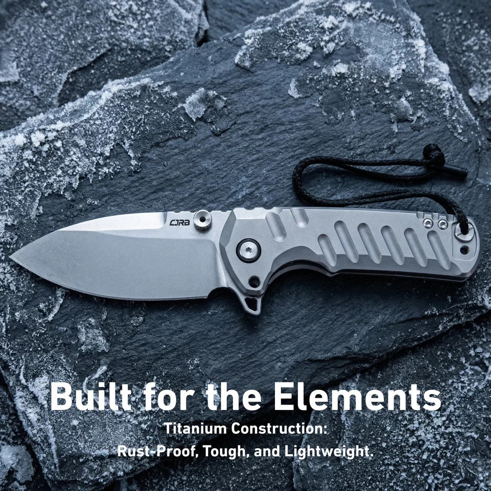 CJRB Tundra Linerlock Folding Knife 3.75" S35VN Steel Blade Gray Titanium Handle CJRB Tundra Linerlock Folding Knife 3.75" S35VN Steel Blade Gray Titanium Handle