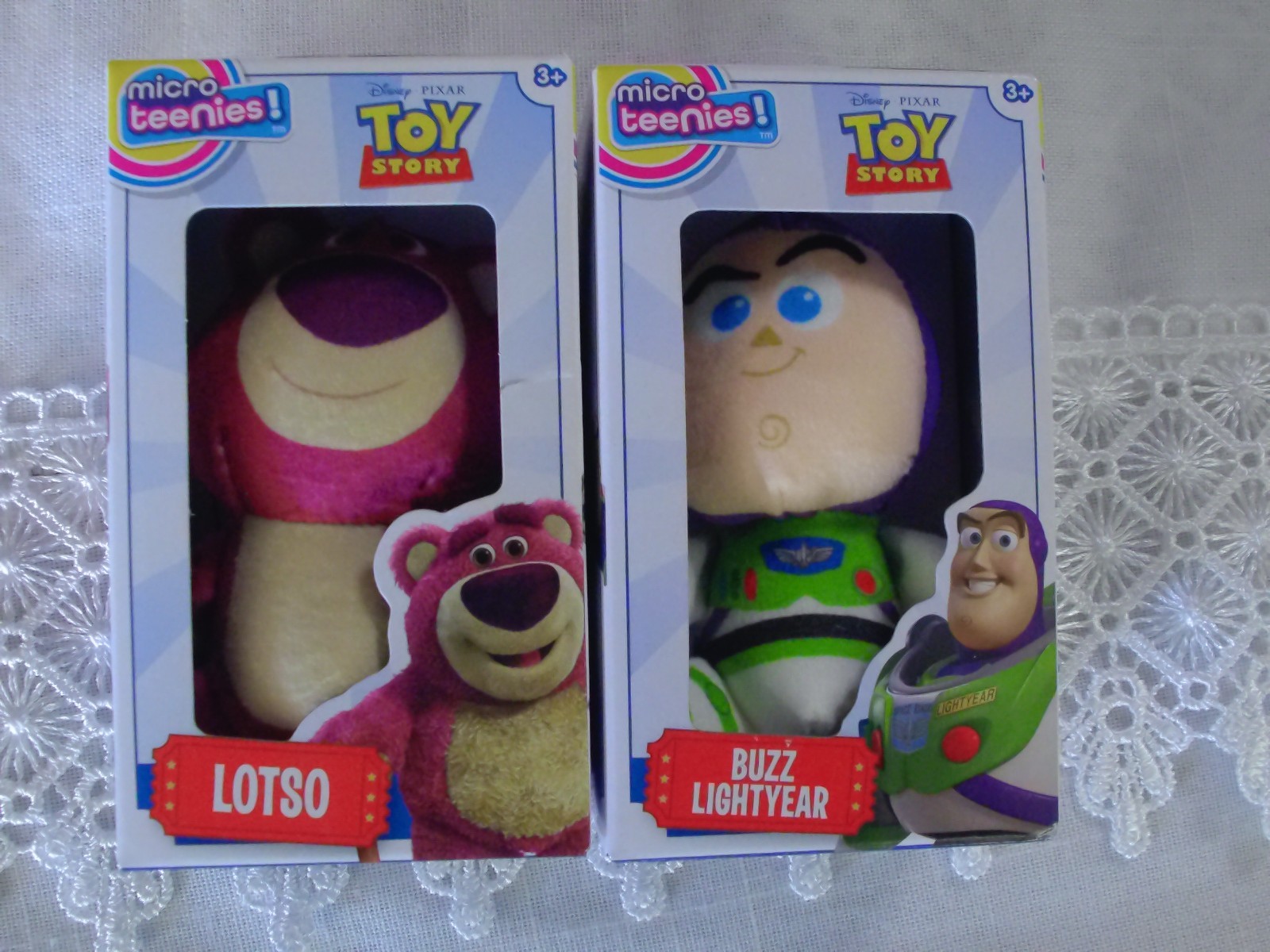 Micro Teenies Plush Toy Story Lot of 2, Lotso & Buzz LIGHTYEAR NEW in Boxes Micro Teenies Plush Toy Story Lot of 2, Lotso & Buzz LIGHTYEAR NEW in Boxes