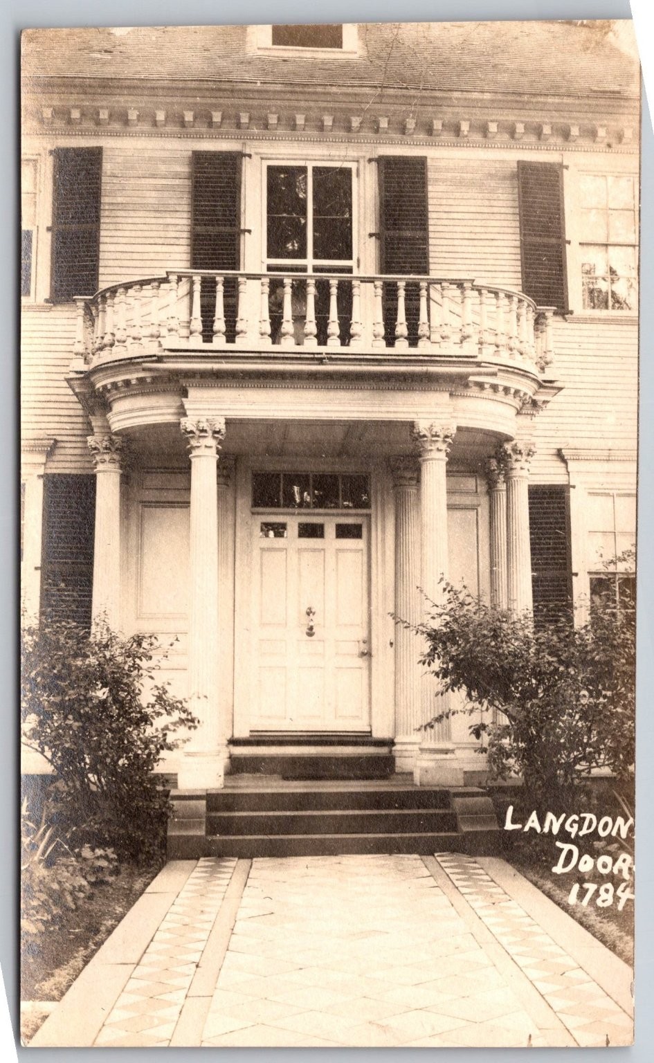 RPPC Langdon Door 1794 Portsmouth NH Governor John Langdon House Real Photo C241