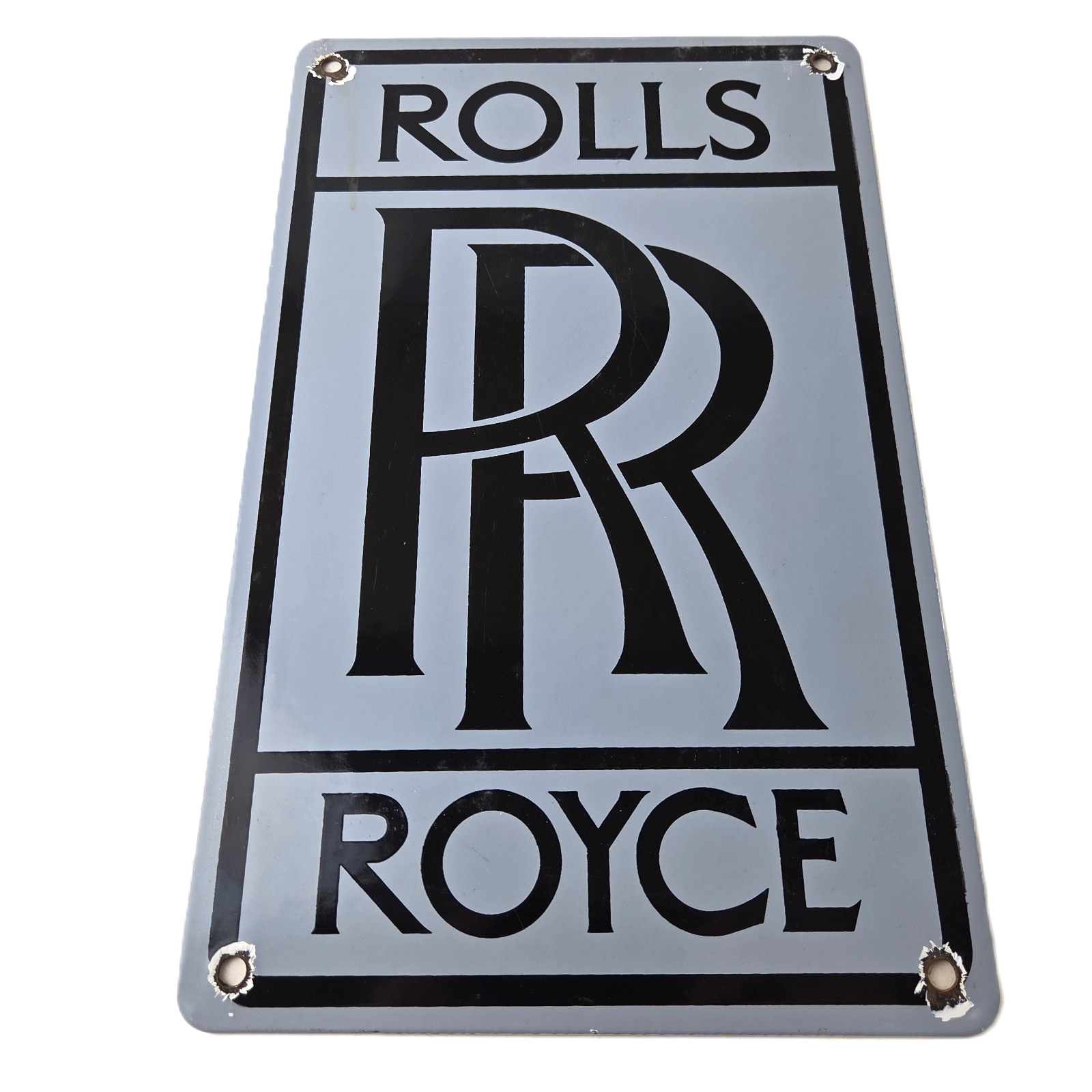 Vintage Rolls Royce Porcelain Sign - Service Sales Automobilia Gas Pump Sign Vintage Rolls Royce Porcelain Sign - Service Sales Automobilia Gas Pump Sign
