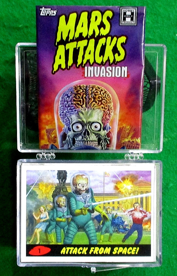 2013 Topps MARS ATTACKS INVASION HERITAGE PARALLEL SET 57/58 W/CASE/TRIM WRAPPER