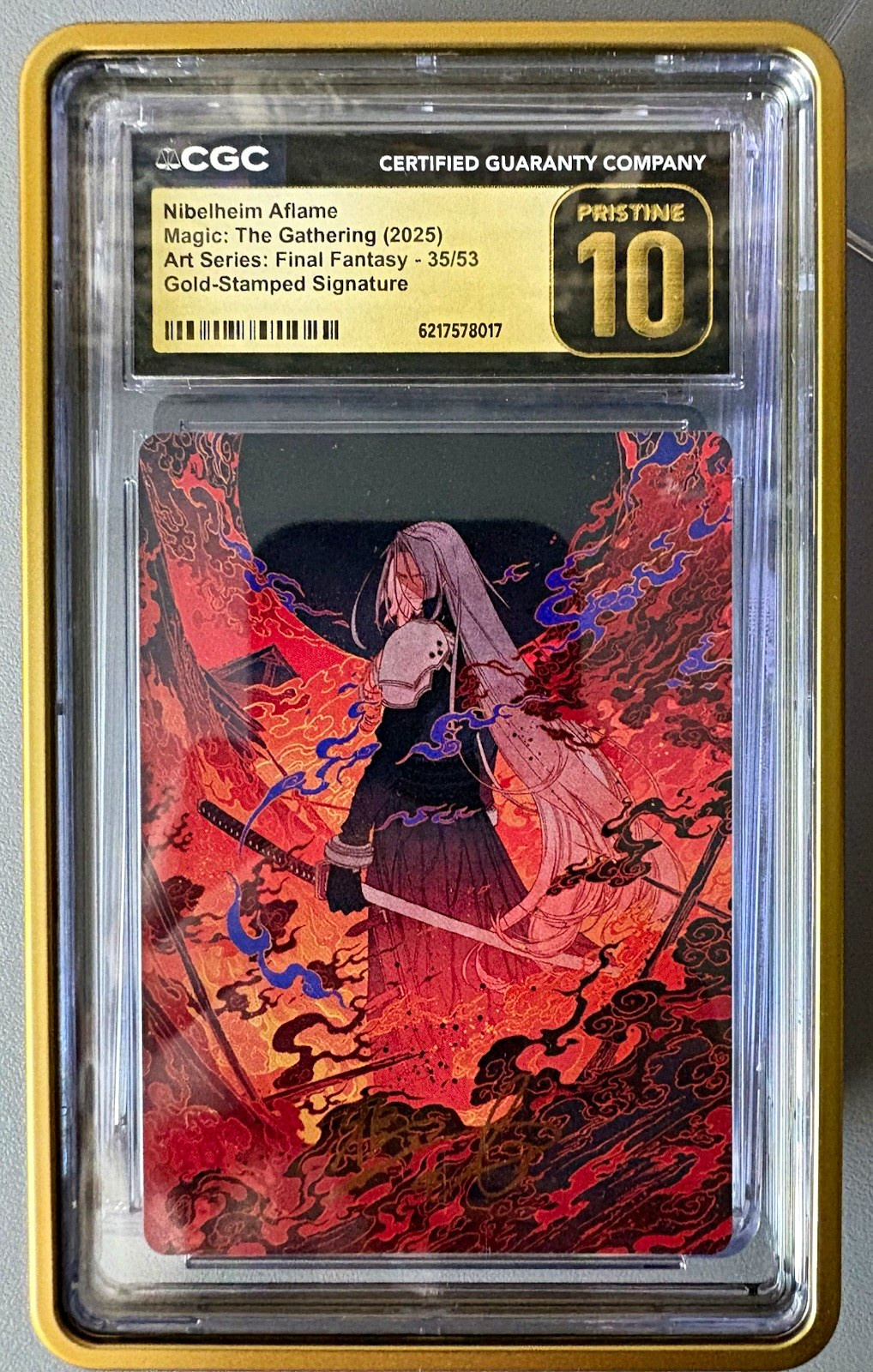 2025 MTG FINAL FANTASY ART SERIES GOLD STAMPED #35 NIBELHEIM AFLAME CGC 10 2025 MTG FINAL FANTASY ART SERIES GOLD STAMPED #35 NIBELHEIM AFLAME CGC 10