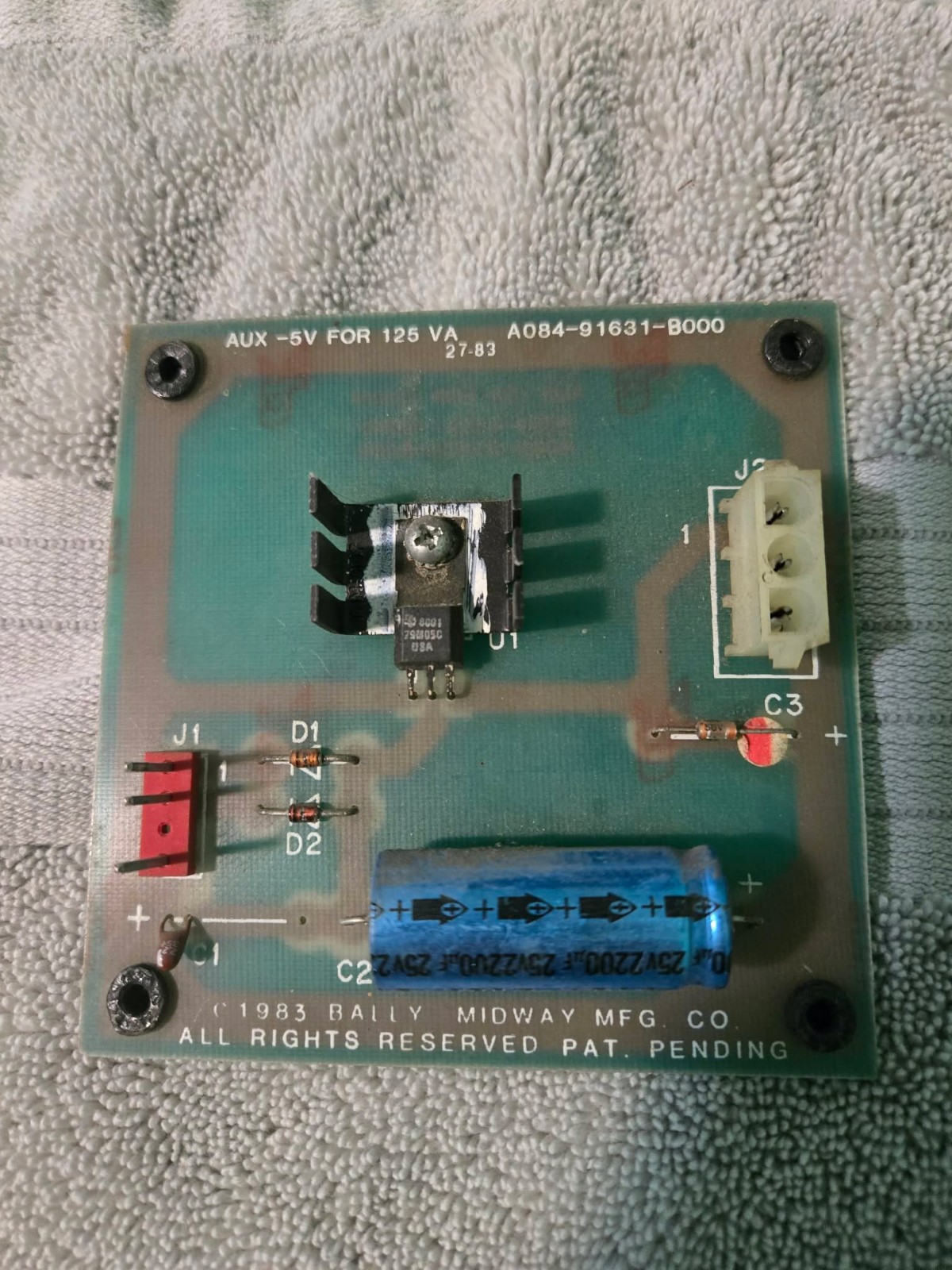 Bally Midway Auxiliary power supply PCB Discs OF Tron ORIGINAL works