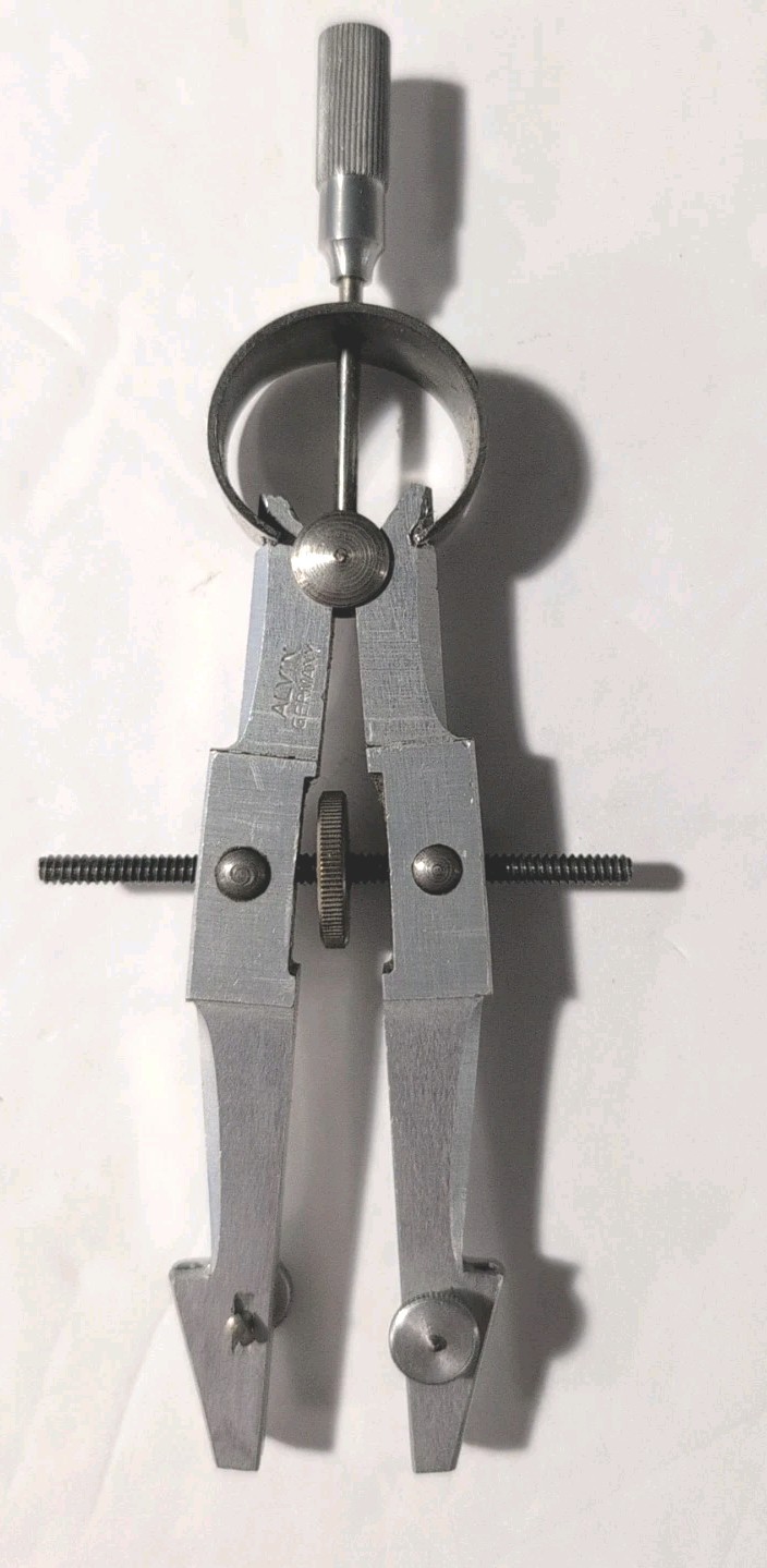 Vintage Alvin Co Compass Drafting Tool Made In Germany 5.5” Precision Vintage Alvin Co Compass Drafting Tool Made In Germany 5.5” Precision