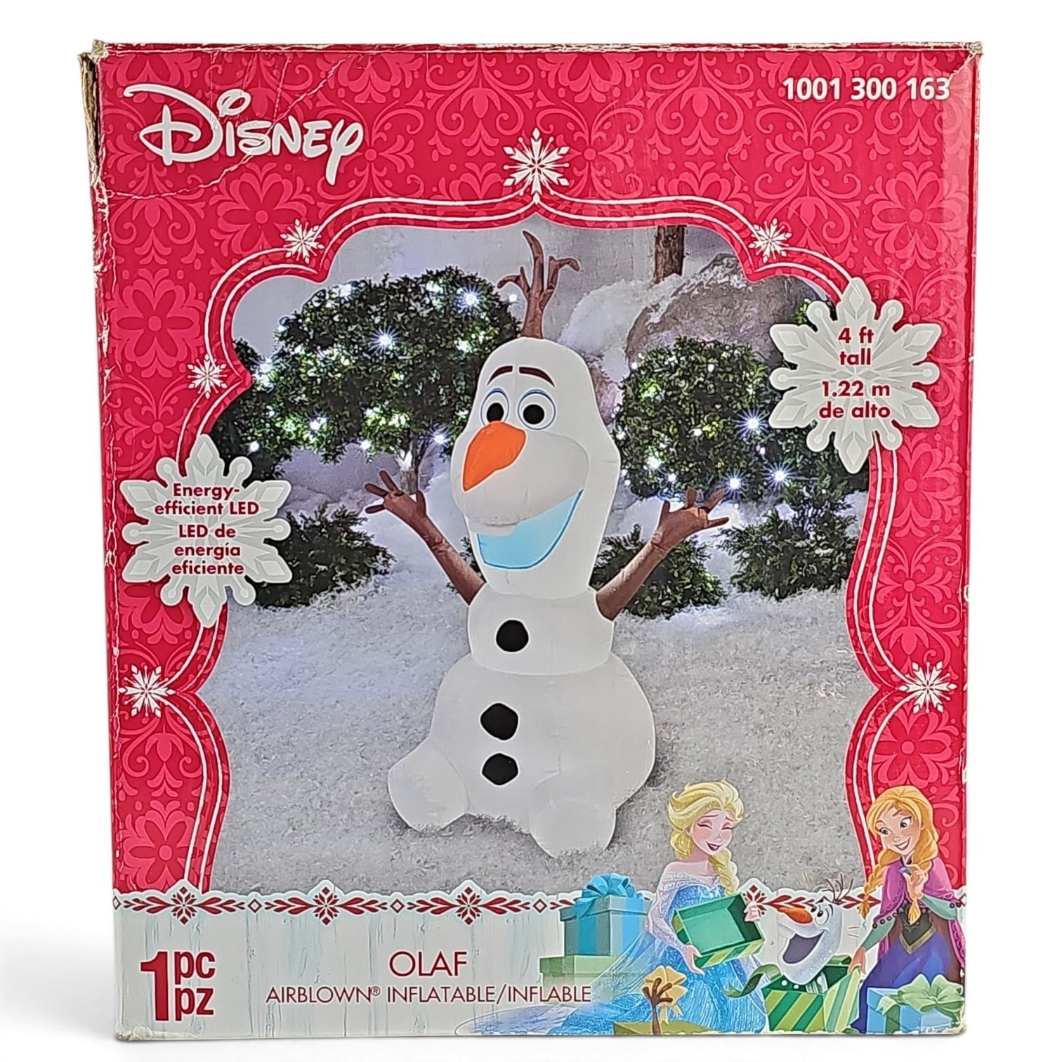 Gemmy Disney Frozen Olaf 4 Ft Airblown Inflatable LED Christmas Yard Decoration