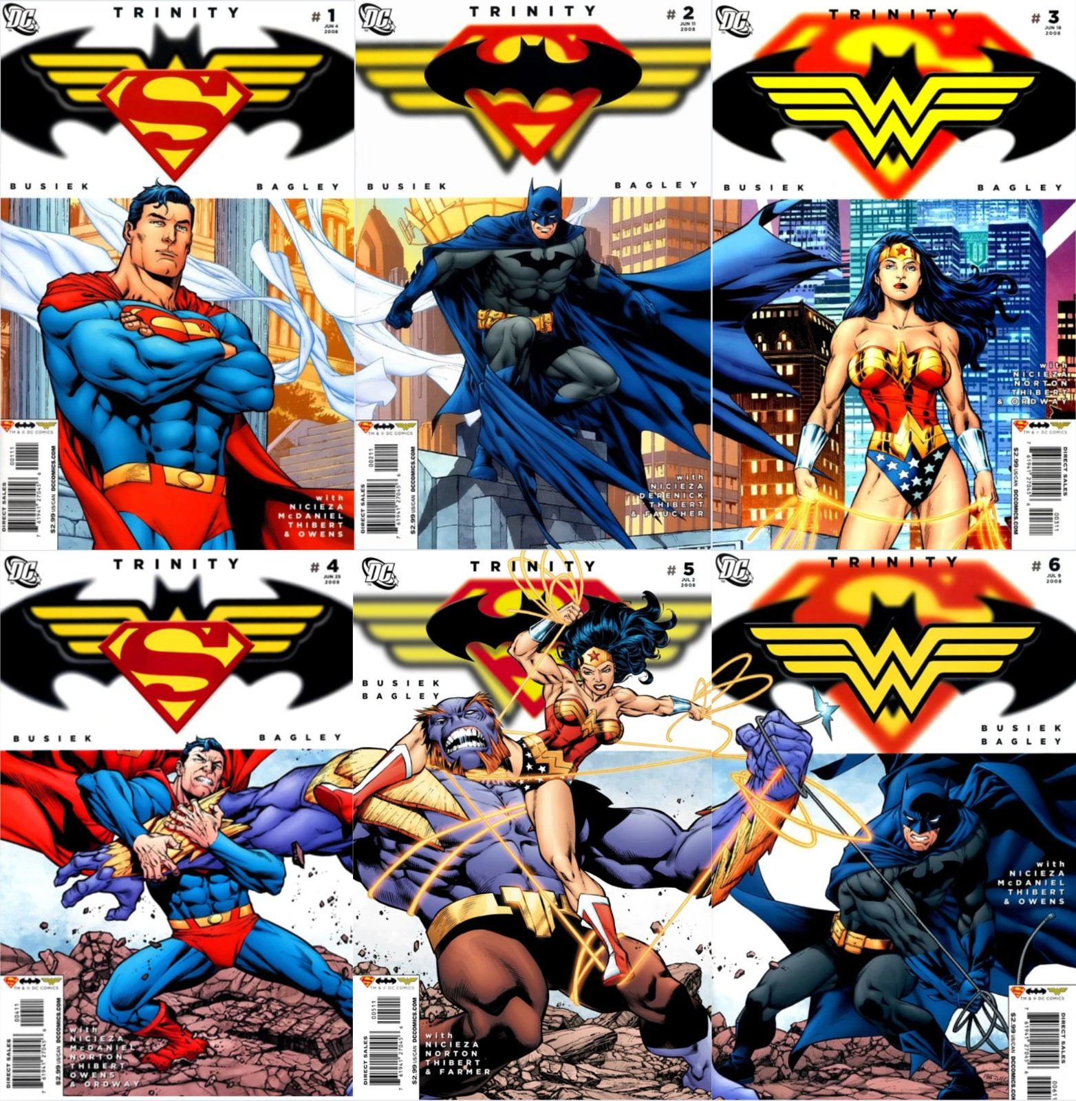 DC Trinity #1-52 (2008-2009) Complete Full Run DC Comics Busiek & Bagley