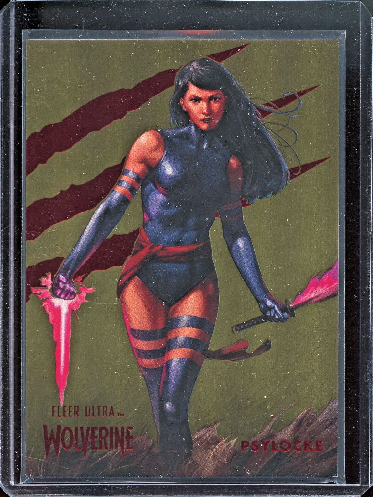 2023 Fleer Ultra Wolverine Psylocke GOLD RAINBOW FOIL #23 2023 Fleer Ultra Wolverine Psylocke GOLD RAINBOW FOIL #23
