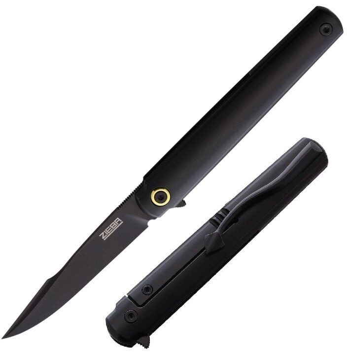 ZIEBA Framelock Folding Knife 3" MagnaCut Steel Harpoon Blade Aluminum Handle ZIEBA Framelock Folding Knife 3" MagnaCut Steel Harpoon Blade Aluminum Handle