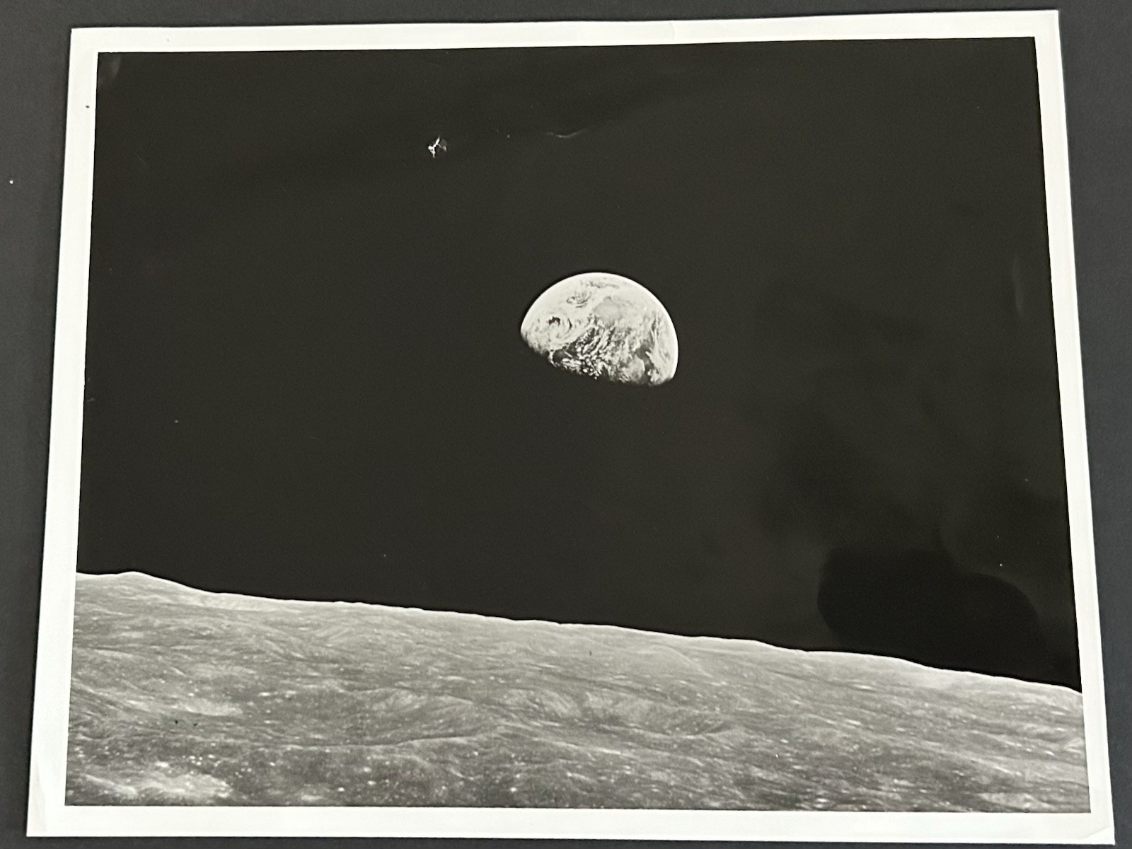 1968 NASA Apollo 8 Earth View “Earthrise” Press Photo Blue Back 1968 NASA Apollo 8 Earth View “Earthrise” Press Photo Blue Back