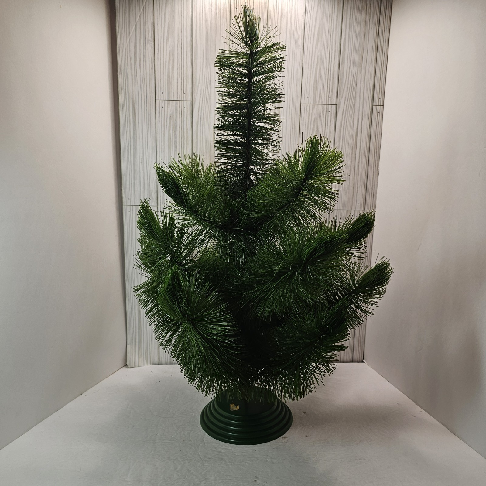 Vintage Artificial Christmas Scotch Pine Bottlebrush Table Tree 26" Plastic Base Vintage Artificial Christmas Scotch Pine Bottlebrush Table Tree 26" Plastic Base