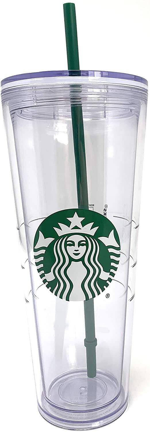 Starbucks Clear Venti Double Wall Acrylic Cold Cup Tumbler (24oz) Starbucks Clear Venti Double Wall Acrylic Cold Cup Tumbler (24oz)