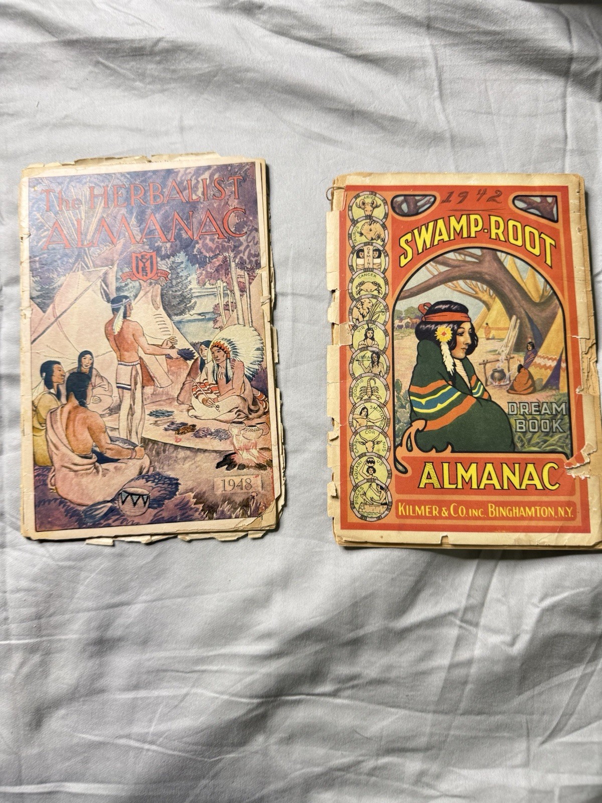 Vintage 1942 & 1948 Swamp Root Herbalist Almanac Booklet Lot of 2 Ephemera Vintage 1942 & 1948 Swamp Root Herbalist Almanac Booklet Lot of 2 Ephemera