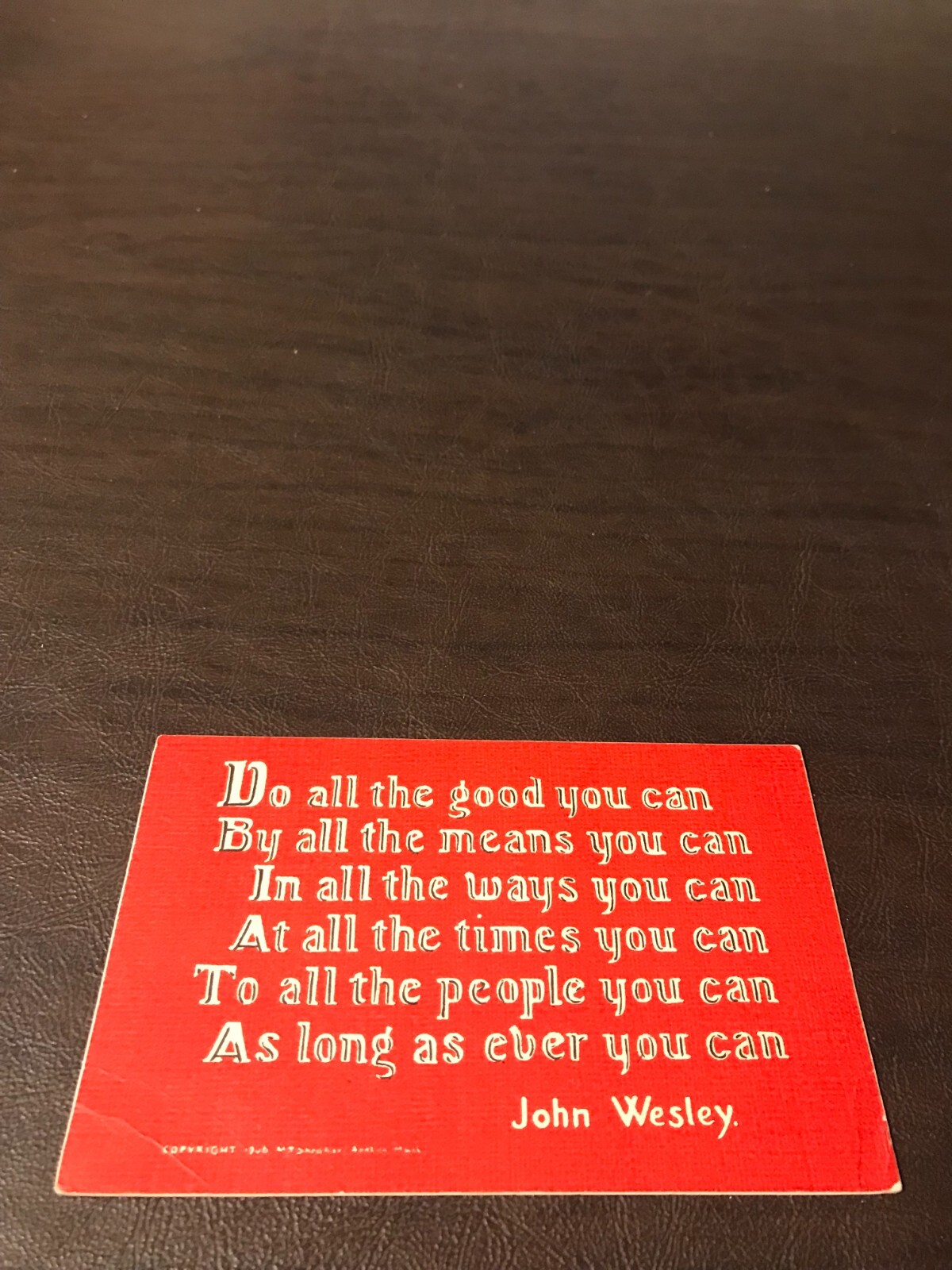 HUMOR - UNPOSTED POSTCARD - DO ALL THE GOOD YOU CAN........