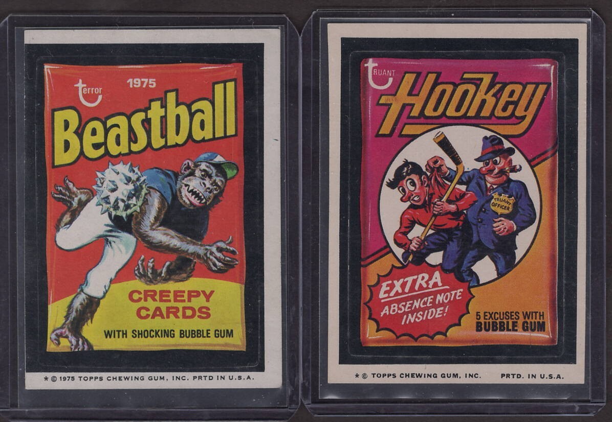1974-75 Wacky Packages VINTAGE (Funny Topps of Hockey Baseball Packs) Beastball 1974-75 Wacky Packages VINTAGE (Funny Topps of Hockey Baseball Packs) Beastball