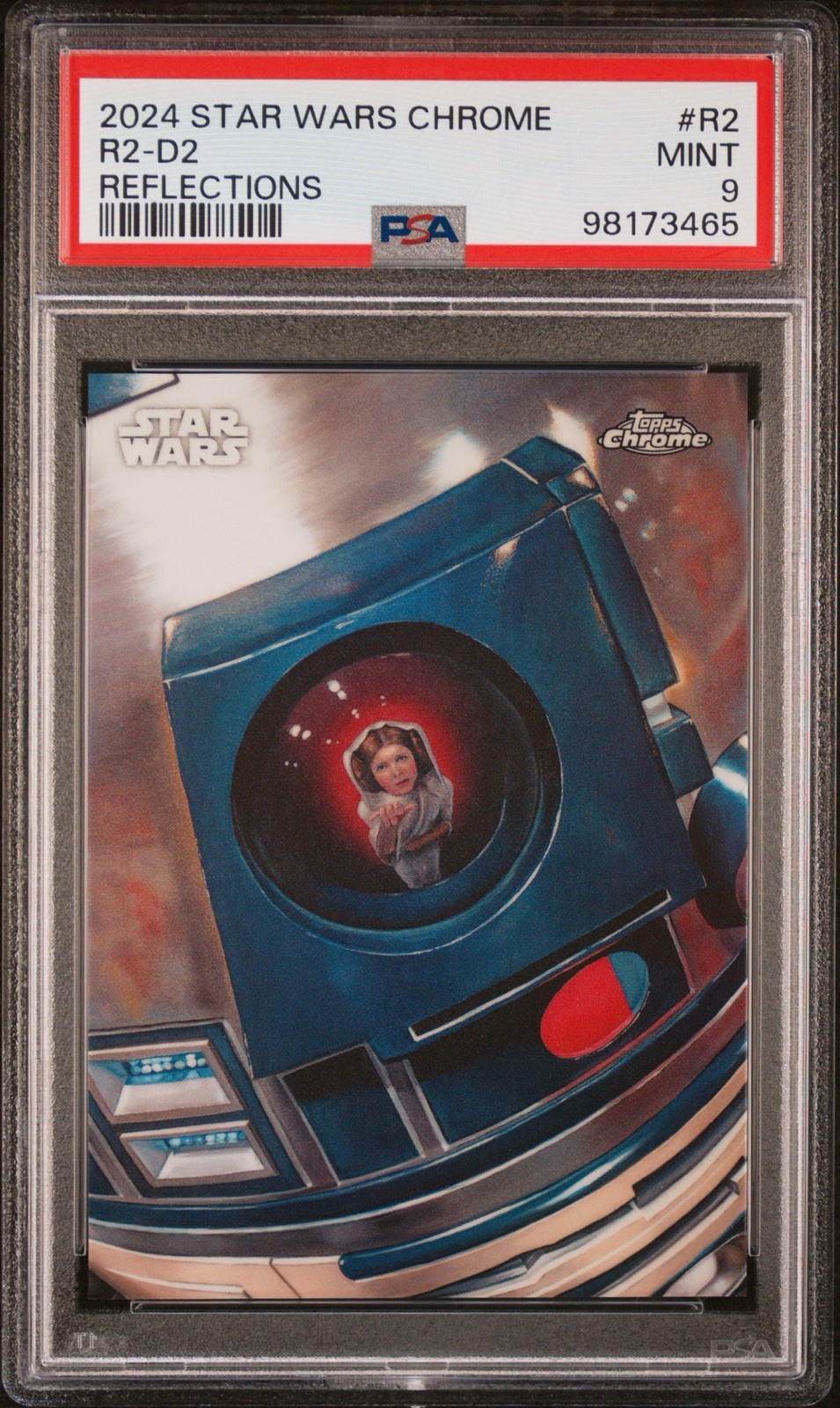 2024 Topps Chrome Star Wars R2-D2 / Princess Leia Reflections #R2 PSA 9 2024 Topps Chrome Star Wars R2-D2 / Princess Leia Reflections #R2 PSA 9