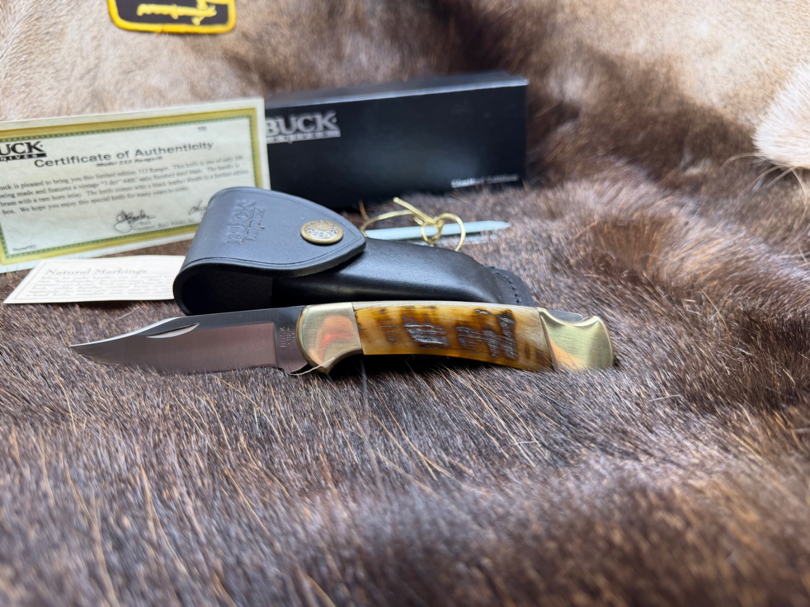 2008 Buck David Yellowhorse Vintage 112 Custom Ltd Edt. Knife Mint In Box - "A3" 2008 Buck David Yellowhorse Vintage 112 Custom Ltd Edt. Knife Mint In Box - "A3"
