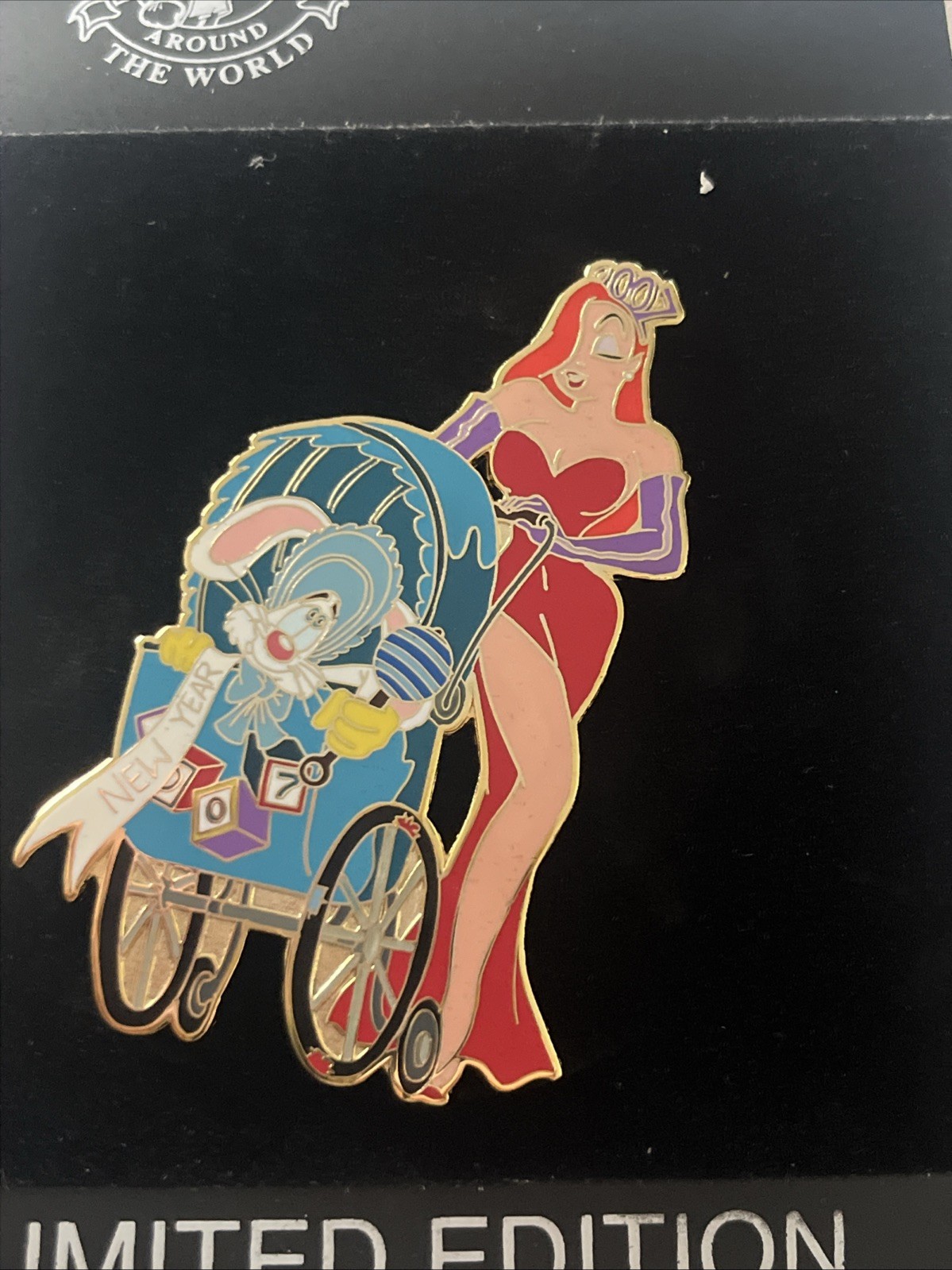 Disney Shopping Jessica & Roger Jumbo New Year LE 500 Pin Rare NEW Disney Shopping Jessica & Roger Jumbo New Year LE 500 Pin Rare NEW