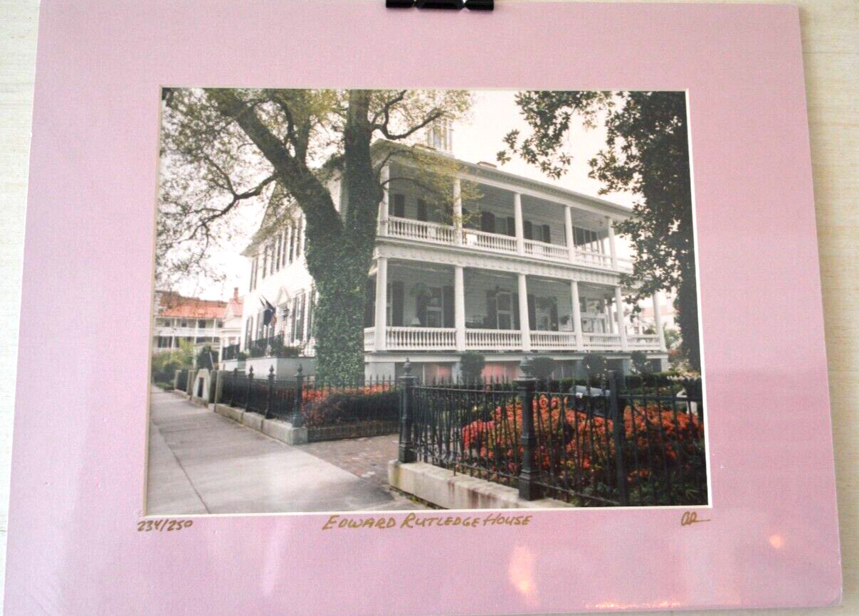 Residence of Edward Rutledge, matted 11 x 14, photo 9 1/2 x 7 1/2 viewable Residence of Edward Rutledge, matted 11 x 14, photo 9 1/2 x 7 1/2 viewable