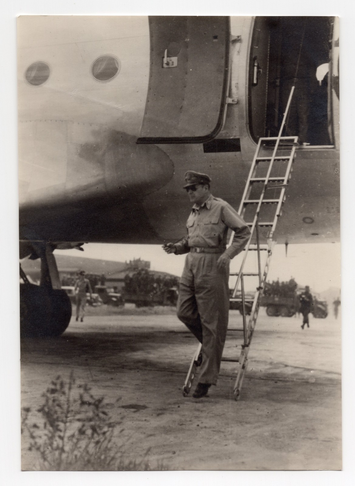 General Douglas MacArthur at Atsugi Airfield, Japan ~ Original ~ Rare